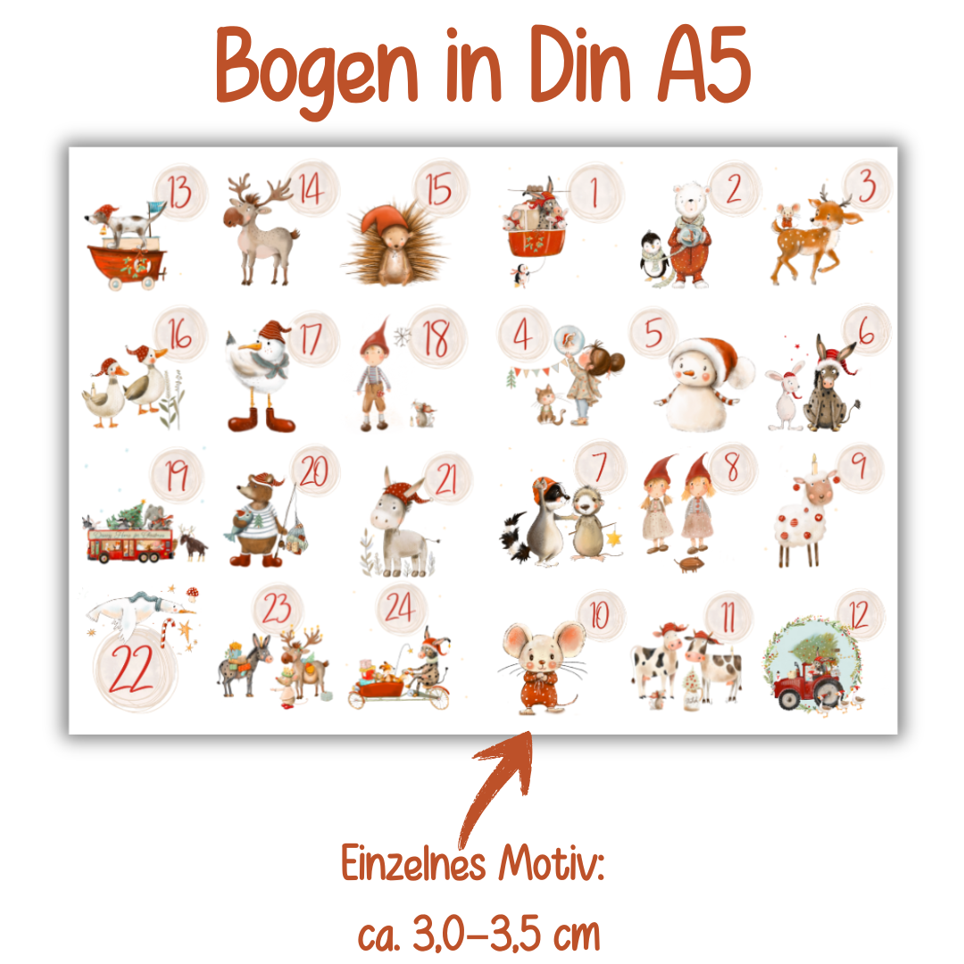 Bügelbilder Adventskalender Zahlen – DIY Adventskalender selber machen – Stoffsäckchen gestalten – Weihnachts Bügelbilder