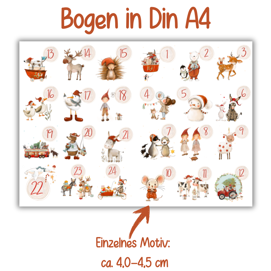 Bügelbilder Adventskalender Zahlen – DIY Adventskalender selber machen – Stoffsäckchen gestalten – Weihnachts Bügelbilder