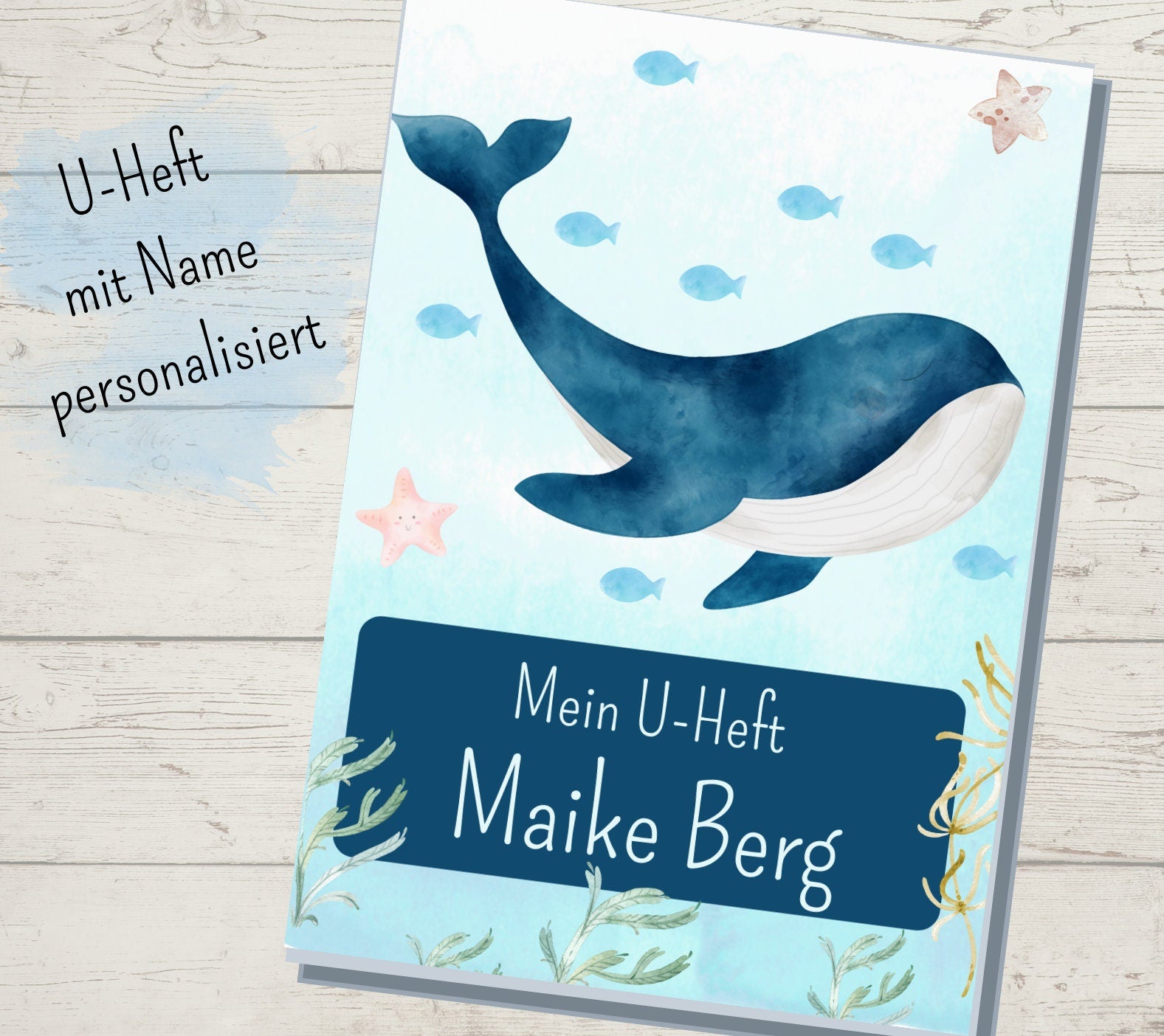Schutzhülle für U-Heft Wal – Children's Photo Props