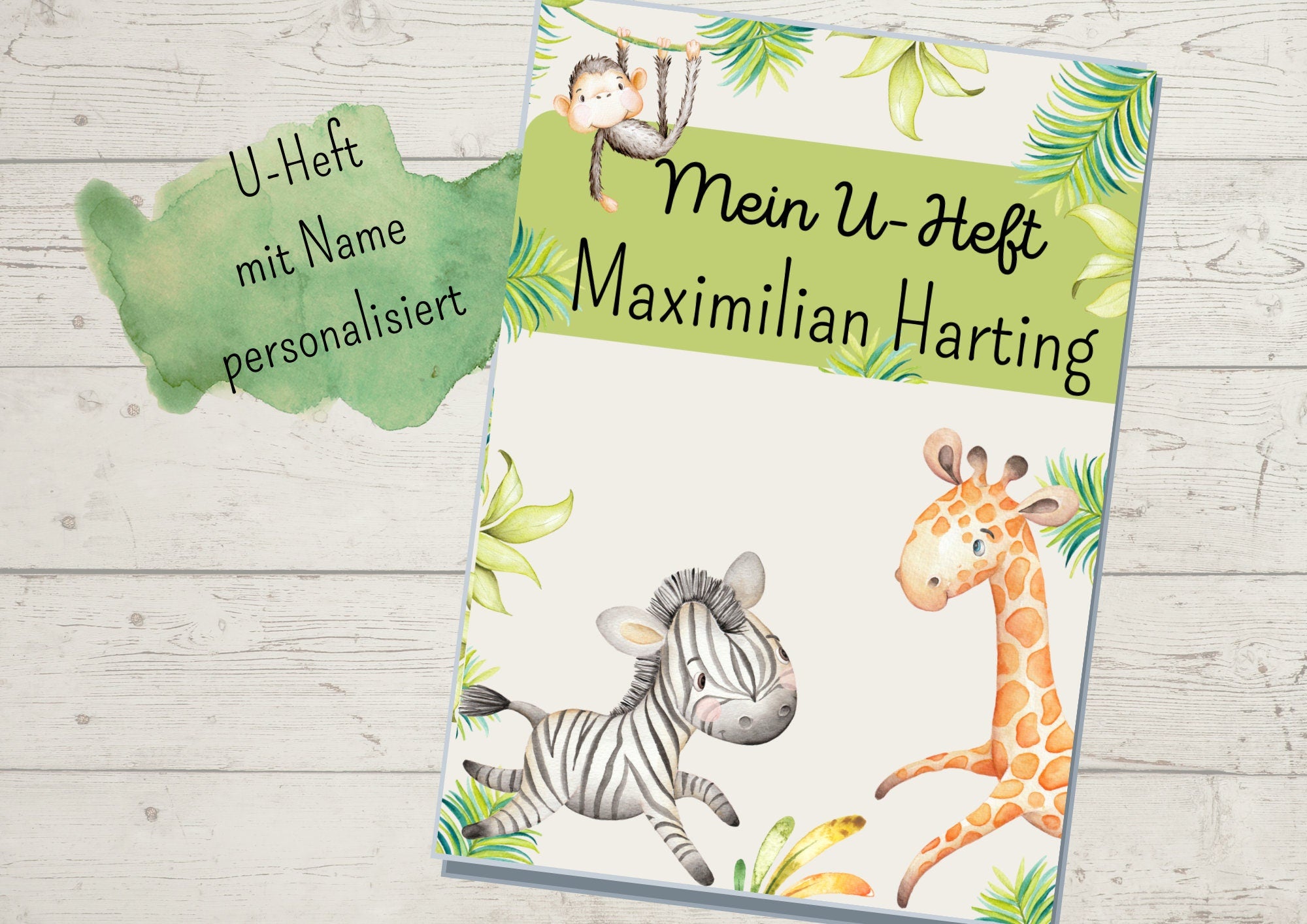 Schutzhülle für U-Heft Dschungel – Children's Photo Props