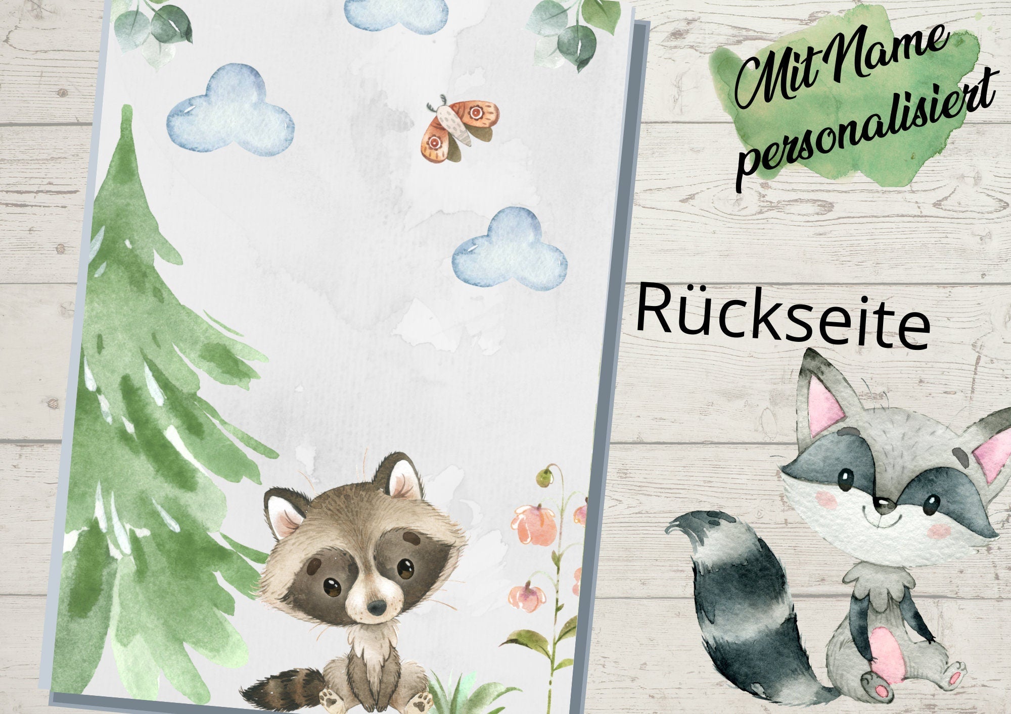 Schutzhülle für U-Heft Fuchs Waldtiere – Children's Photo Props