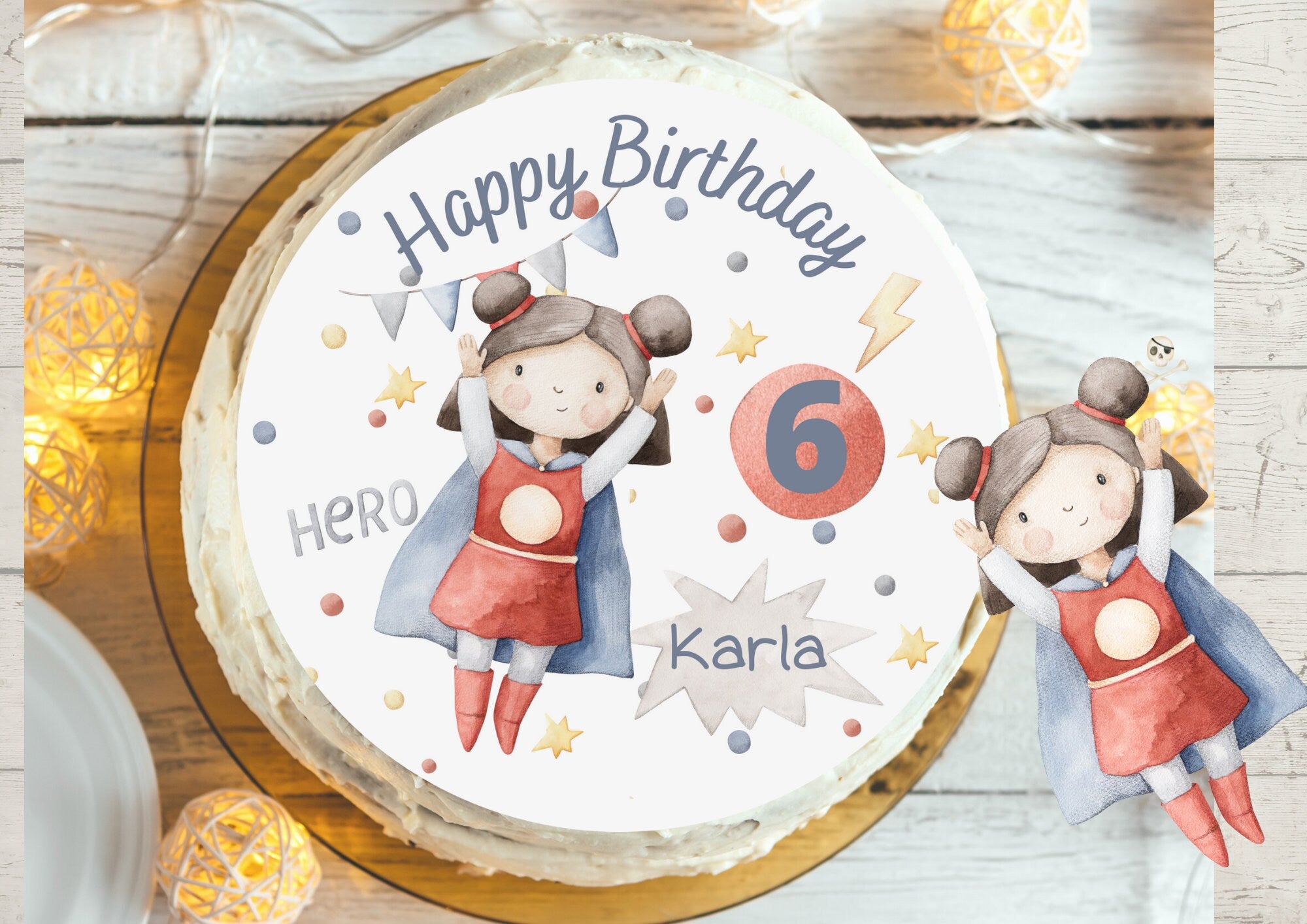 Tortenaufleger Fondant Geburtstag Superheld Superhero Held Superheldin – Party Decor