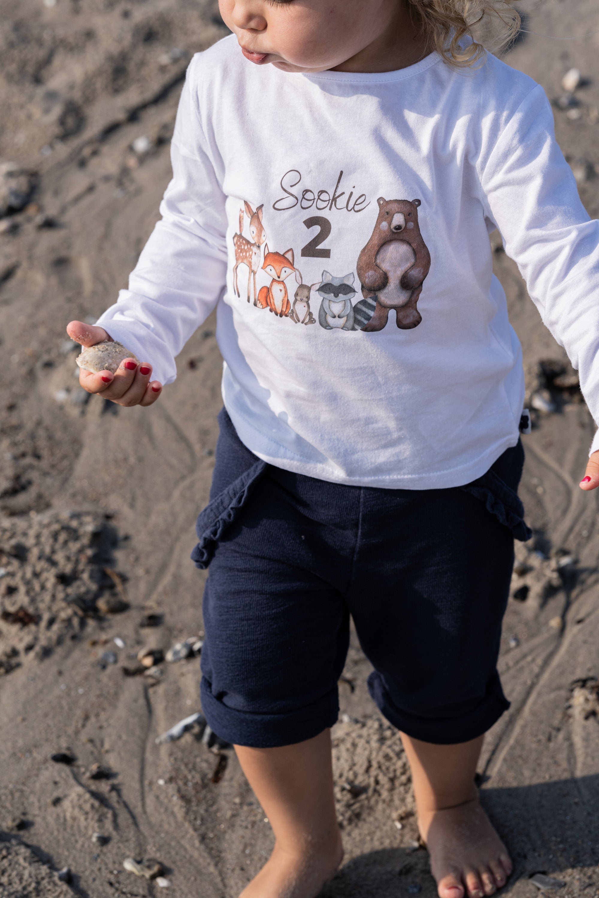 Bügelbild für farbige ien mit Wunschname und Alter personalisiert Fuchs Geburtstagsshirt Waldtiere Fuchs Reh Bär