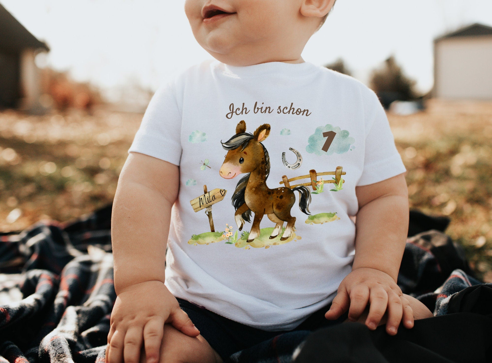 Geburtstagsshirt personalisiert Pferd Pony Reiter – T-shirts