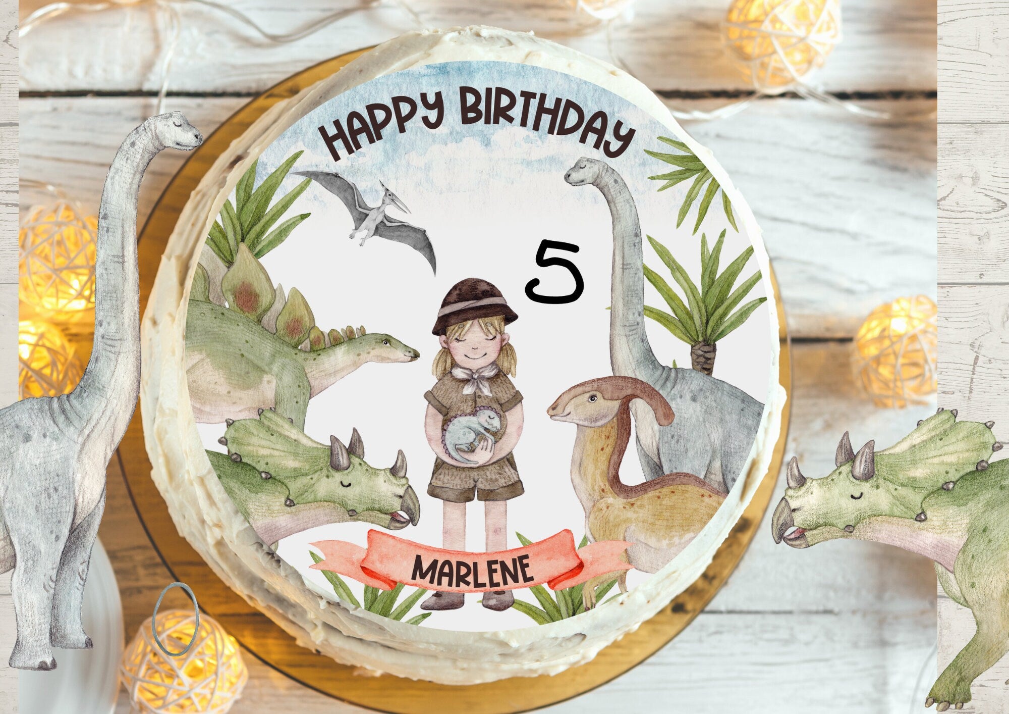 Tortenaufleger Fondant Geburtstag Dino Dinosaurier Dinosauriergeburtstag Tyrannosaurus – Party Decor