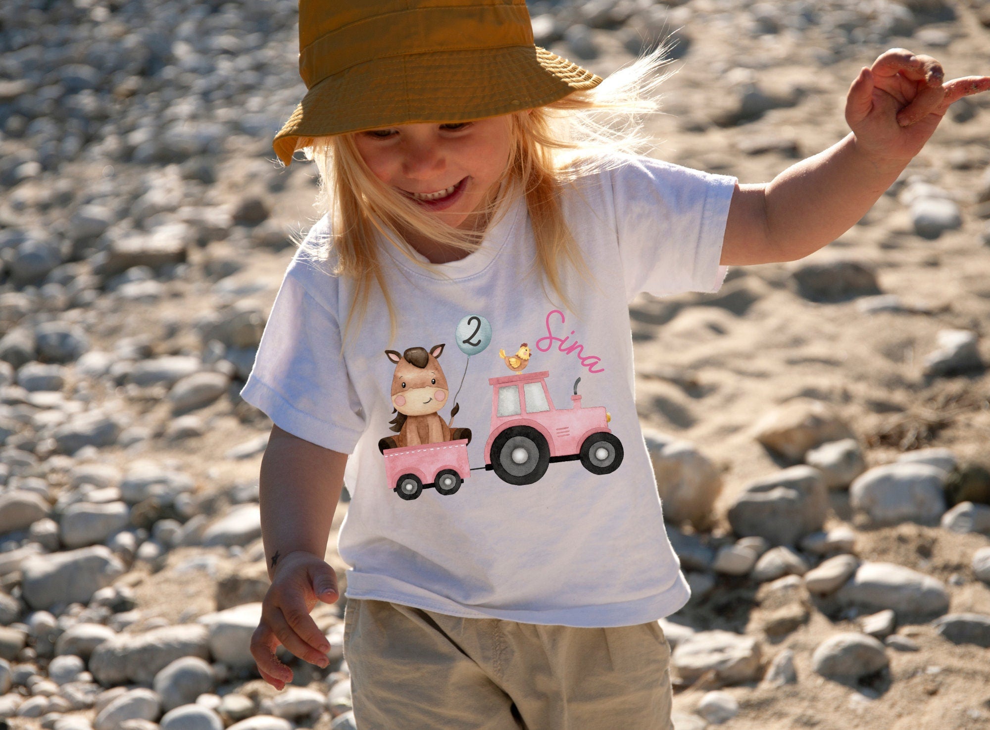 Geburtstagsshirt personalisiert Traktor Bauernhof Bauernhoftiere – T-shirts