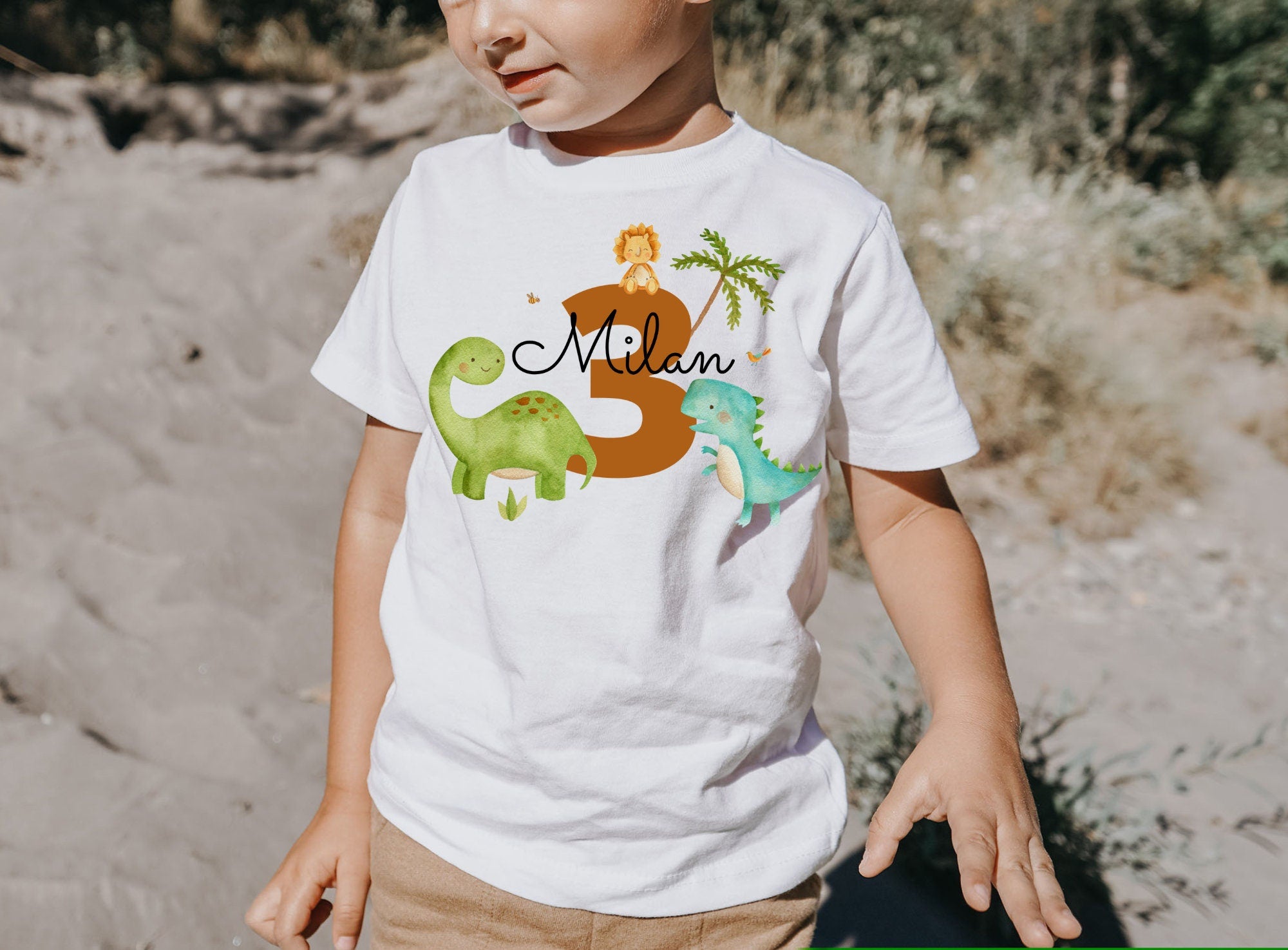 Geburtstagsshirt personalisiert Dino Dinosaurier