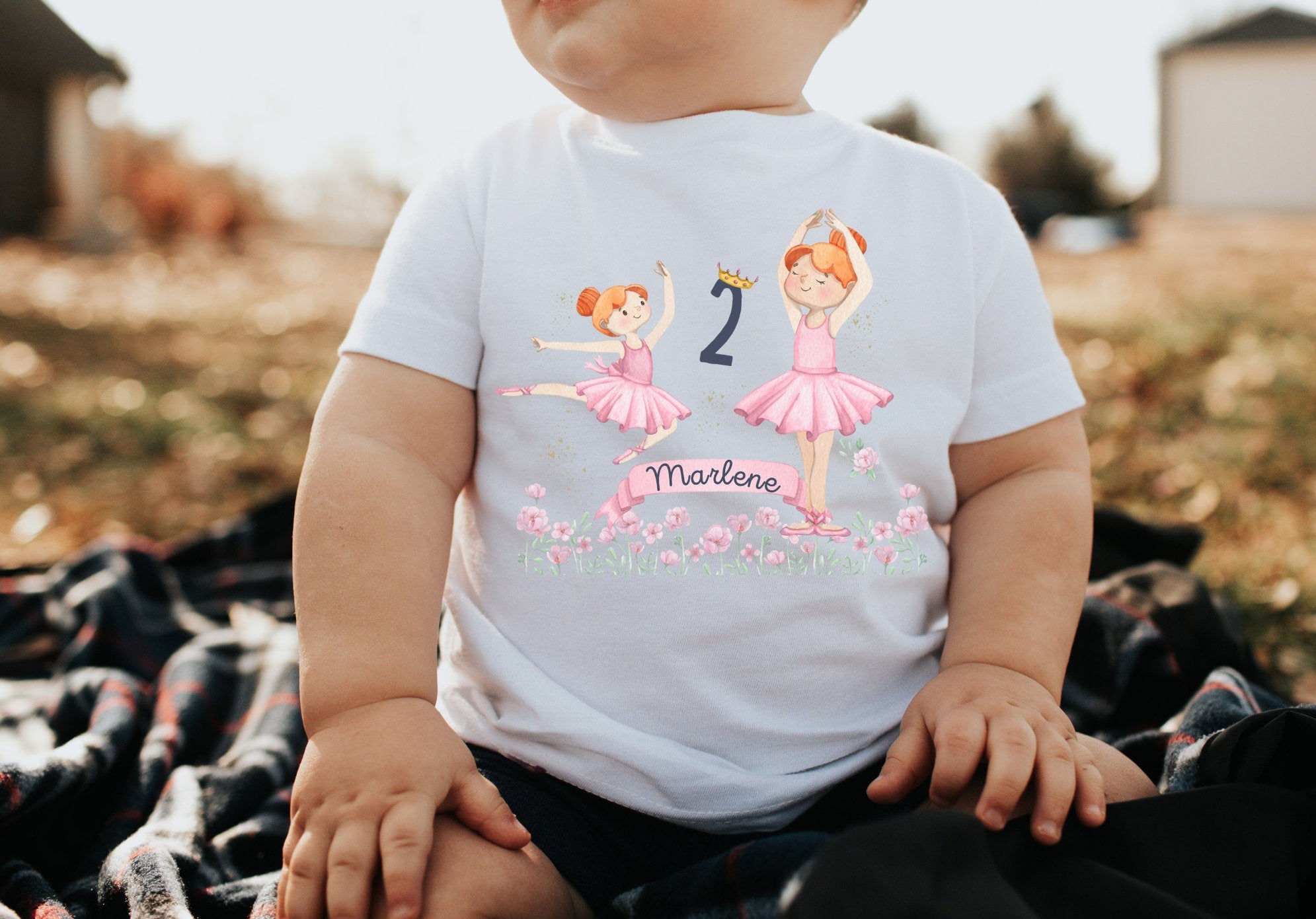 Geburtstagsshirt personalisiert Ballerina Tänzerin Ballett – T-shirts