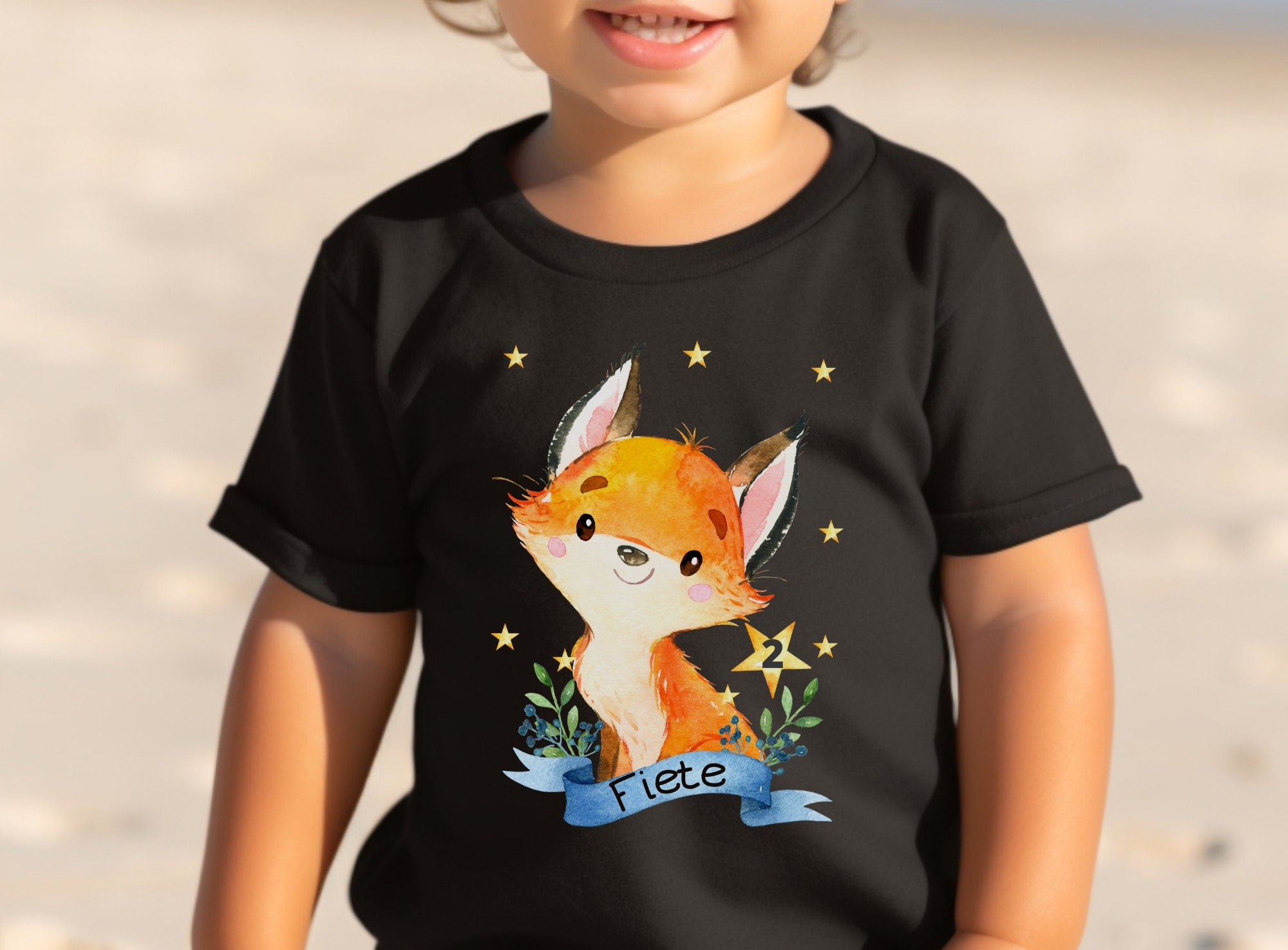 Geburtstagsshirt personalisiert Fuchs Waldtiere