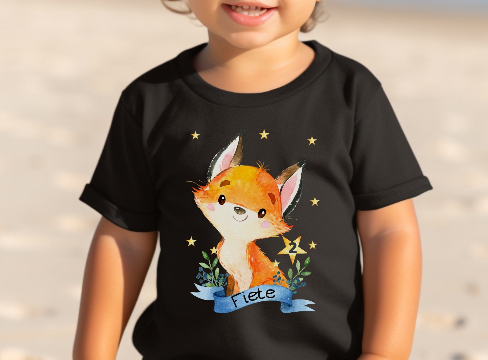 Geburtstagsshirt personalisiert Fuchs Waldtiere – T-shirts