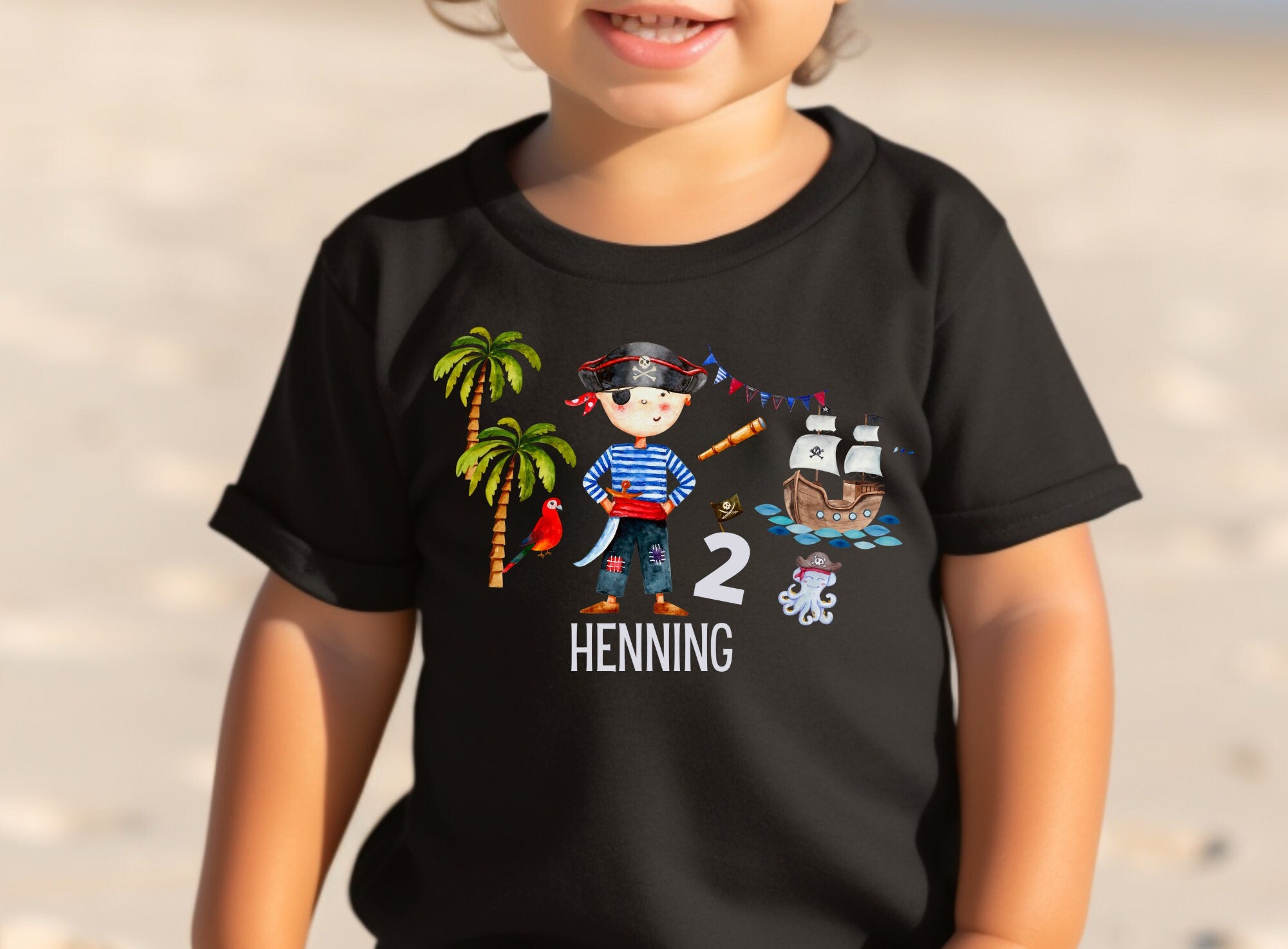 Geburtstagsshirt personalisiert Pirat Piratengeburtstag Seeräuber