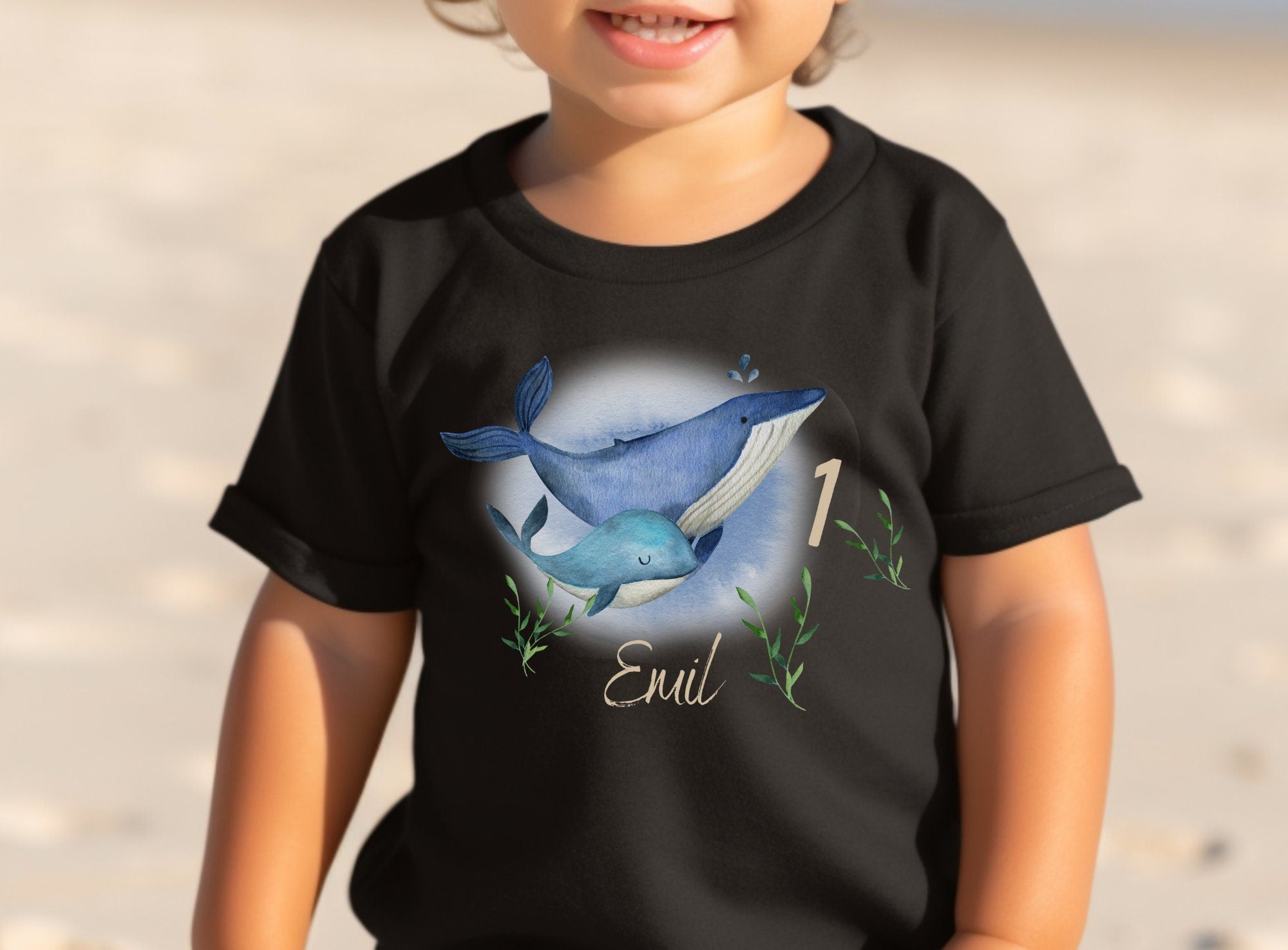 Geburtstagsshirt personalisiert Wal Unterwasser Meer Orca – T-shirts