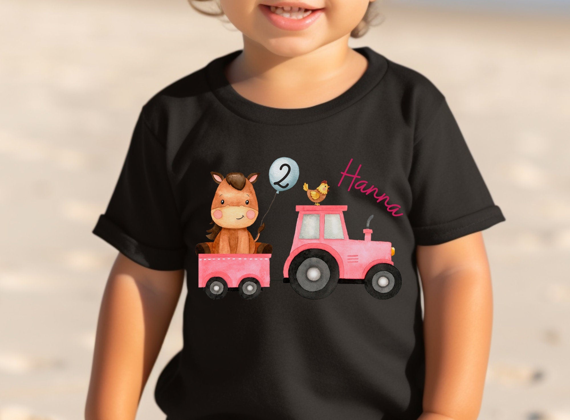 Geburtstagsshirt personalisiert Traktor Bauernhof Bauernhoftiere – T-shirts