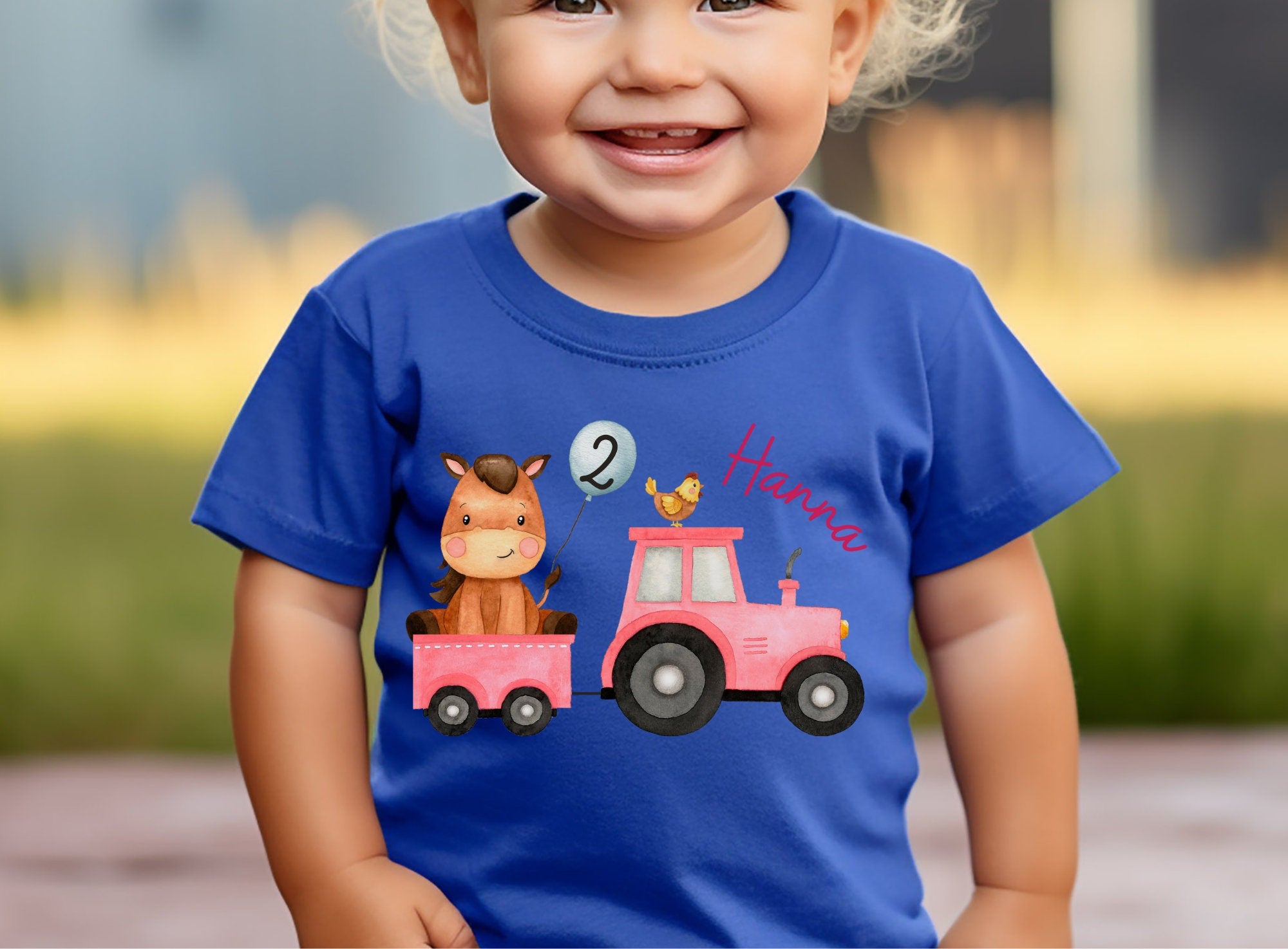 Geburtstagsshirt personalisiert Traktor Bauernhof Bauernhoftiere – T-shirts