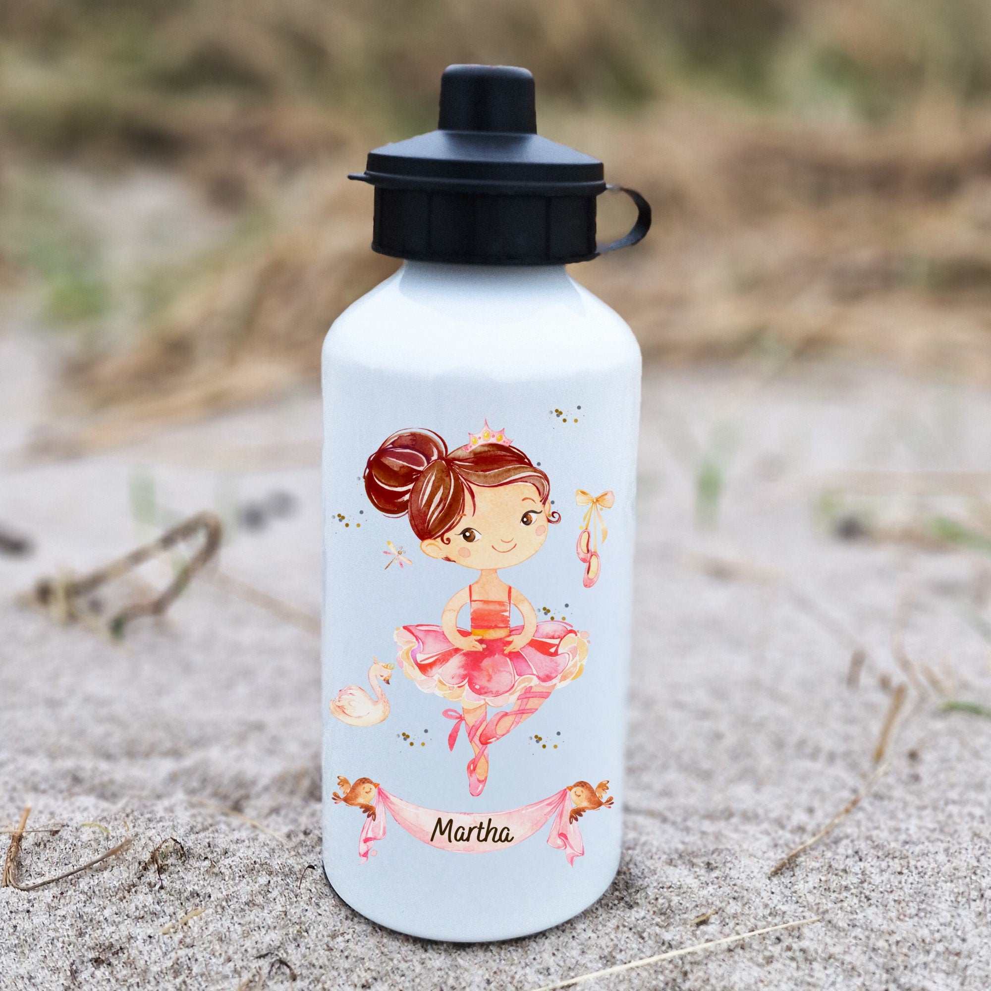 Trinkflasche Wasserflasche personalisiert mit Name Ballerina Tänzerin Ballett – Water Bottles