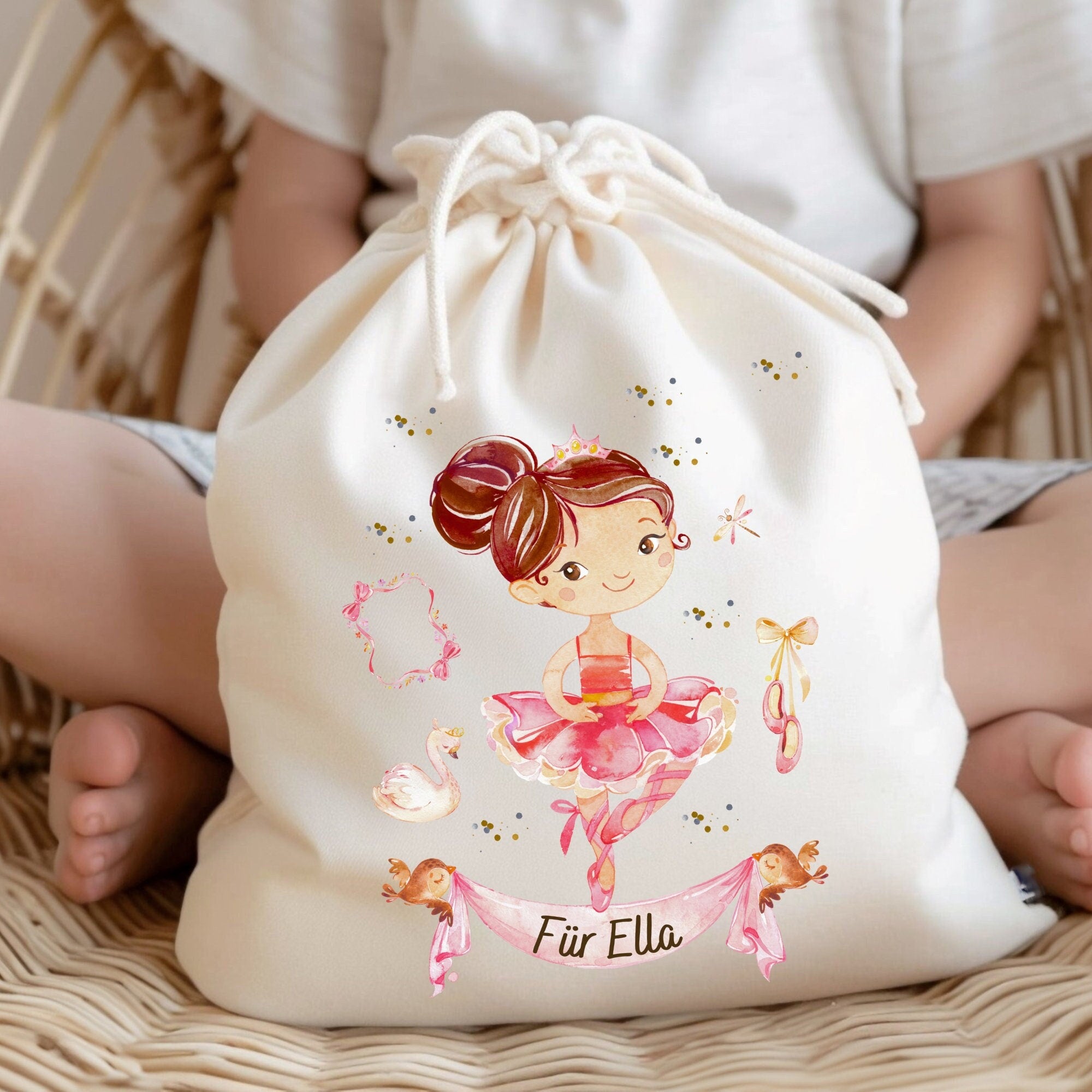 Geschenkbeutel Geschenkesäckchen personalisiert mit Name zum Geburtstag Ballerina Tänzerin Ballett Tanzen – Gift Wrapping