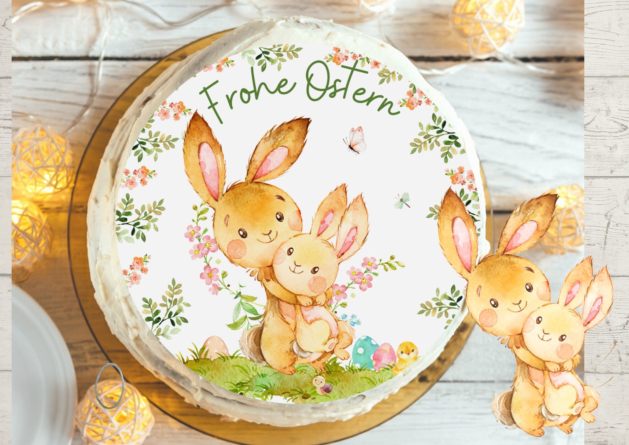 Tortenaufleger Ostern Osterfest Fondant Ostern Osterhase Ostertafel Ostertisch Osterdeko – Cake Toppers
