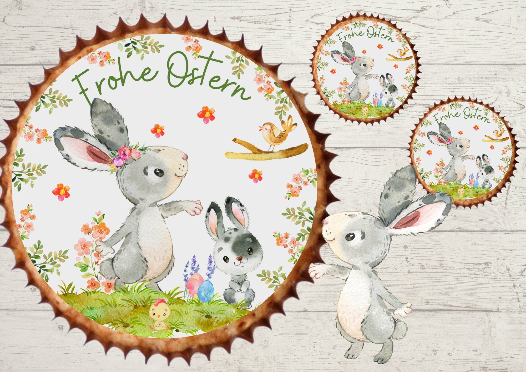 Muffinaufleger Ostern Osterfest Fondant Ostern Osterhase Ostertafel Ostertisch Osterdeko – Cake Toppers