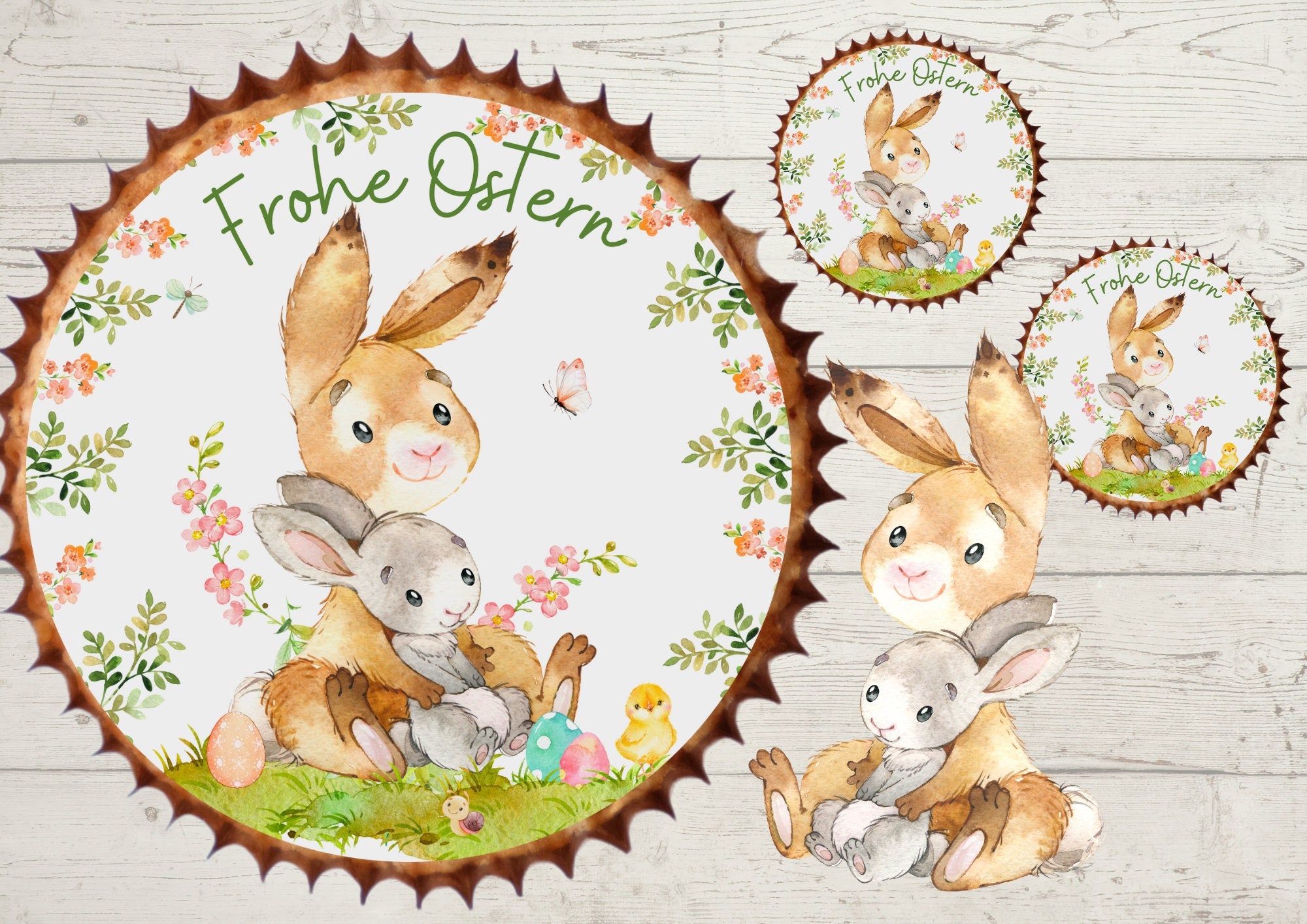 Muffinaufleger Ostern Osterfest Fondant Ostern Osterhase Ostertafel Ostertisch Osterdeko – Cake Toppers