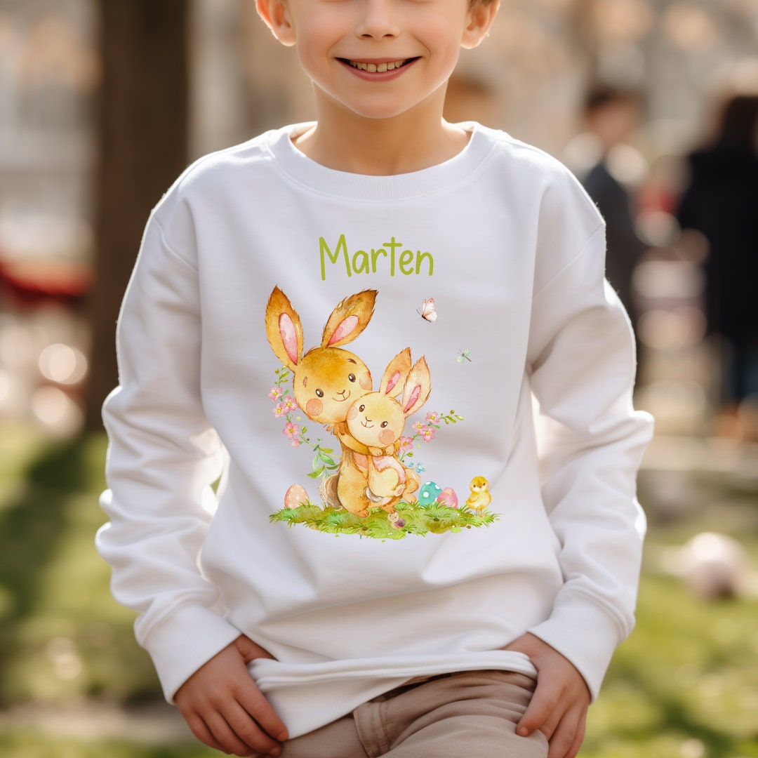 Pullover Sweatshirt Sweater personalisiert pullover Babypullover Ostern Osterhase Osterpullover – Sweatshirts