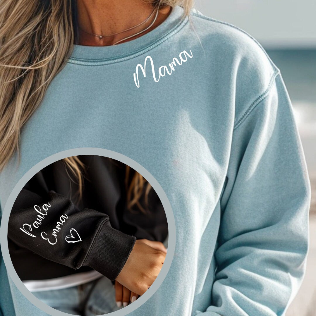 Bügelbild Mama Mom | personalisiert mit Wunschnamen | Statement Shirt | Geburtstjahr | Werdende Mutter | Muttertag | Geburt – Appliques & Patches