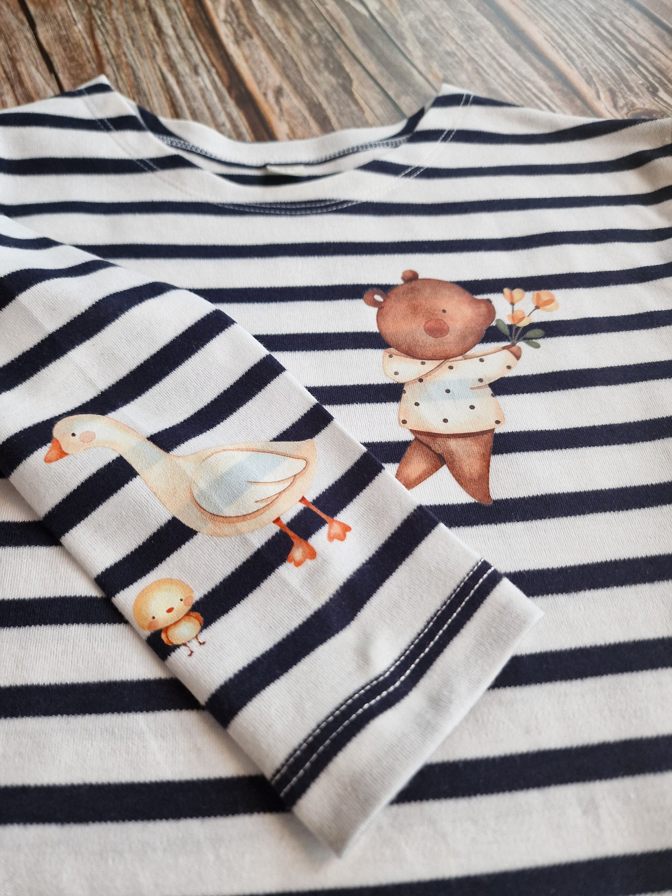 Set Bügelbild Applikation zum Veredeln von Shirts Hosen Kleidung DTF Druck Applizierung Bär Regenbogen Gans Bauernhof – Appliques & Patches