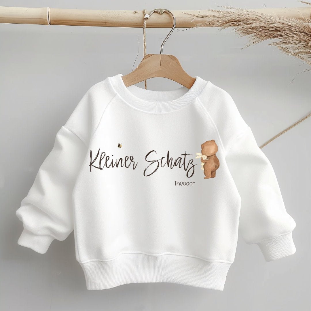 Pullover Sweatshirt Sweater personalisiert pullover Babypullover Kleiner Schatz personalisiert – Sweatshirts
