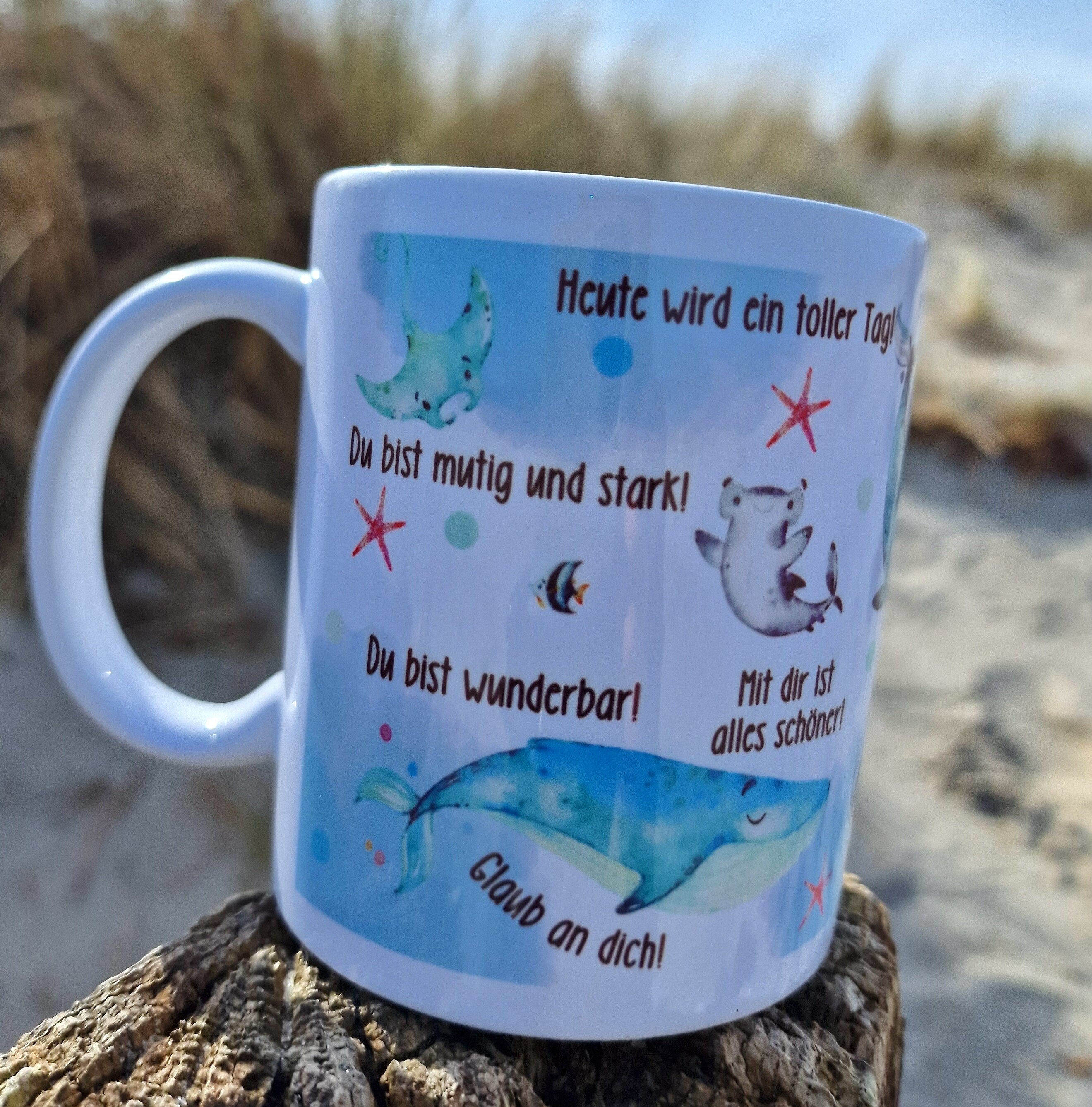 Tasse Becher Porzellan Mutmacher Selbstliebe Glückstasse Affirmationen Geschenk – Mugs