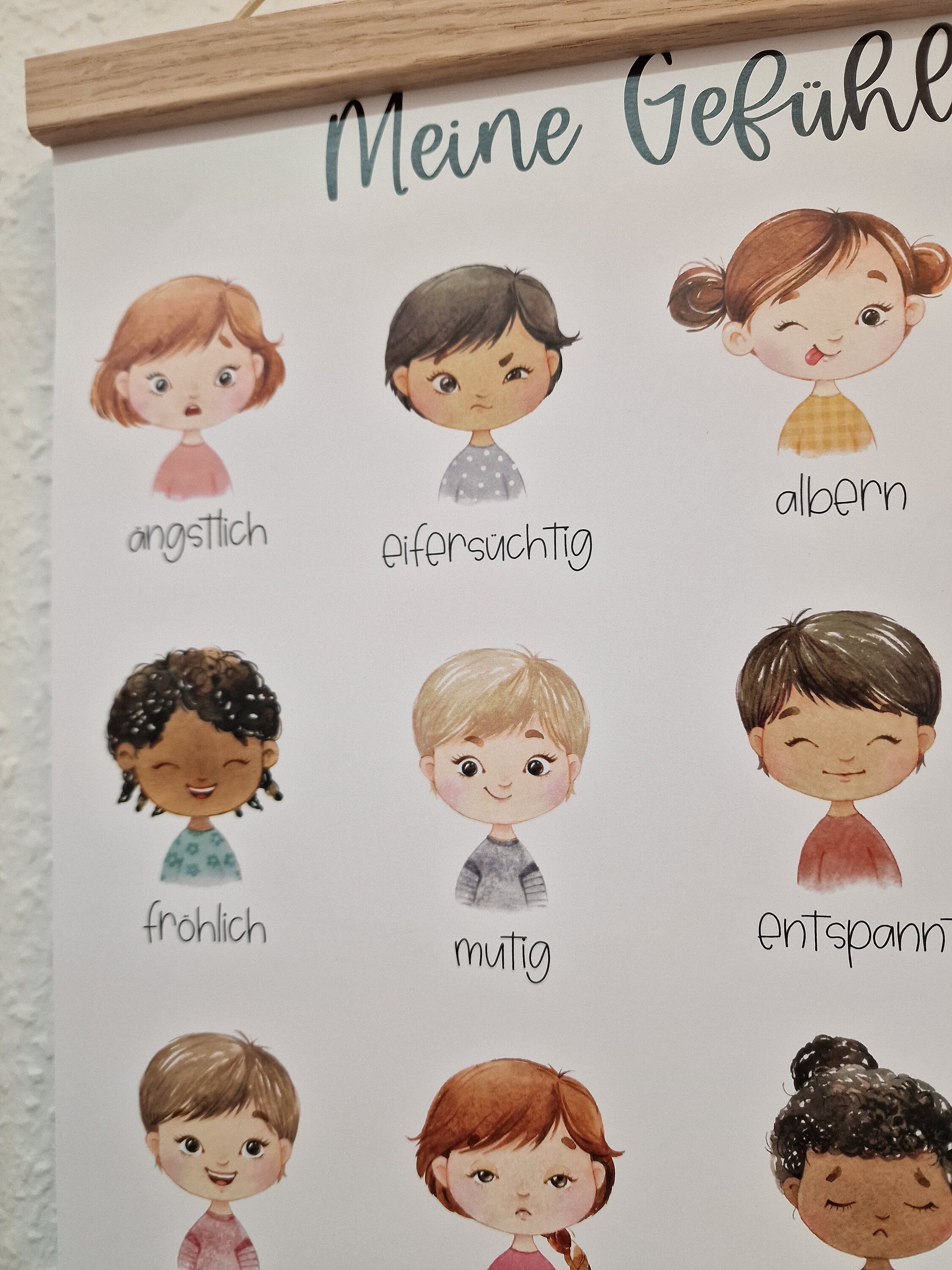 Gefühlsposter Gefühle entdecken Gefühle erkennen Dekoration zimmer Deko Geschenk Einschulung Eigene Gefühle erkennen – Digital Prints