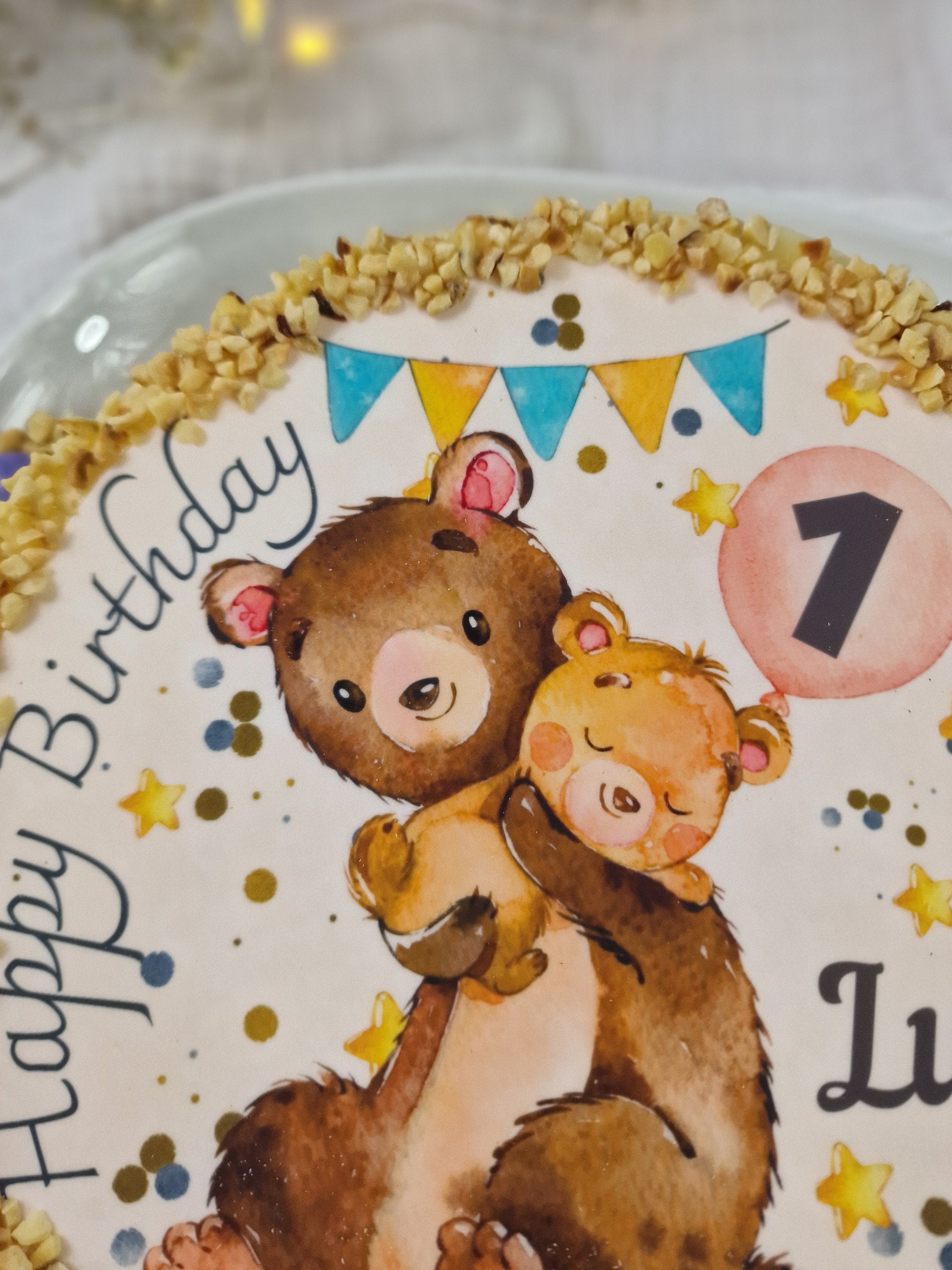 Tortenaufleger Fondant Geburtstag Bär Baby