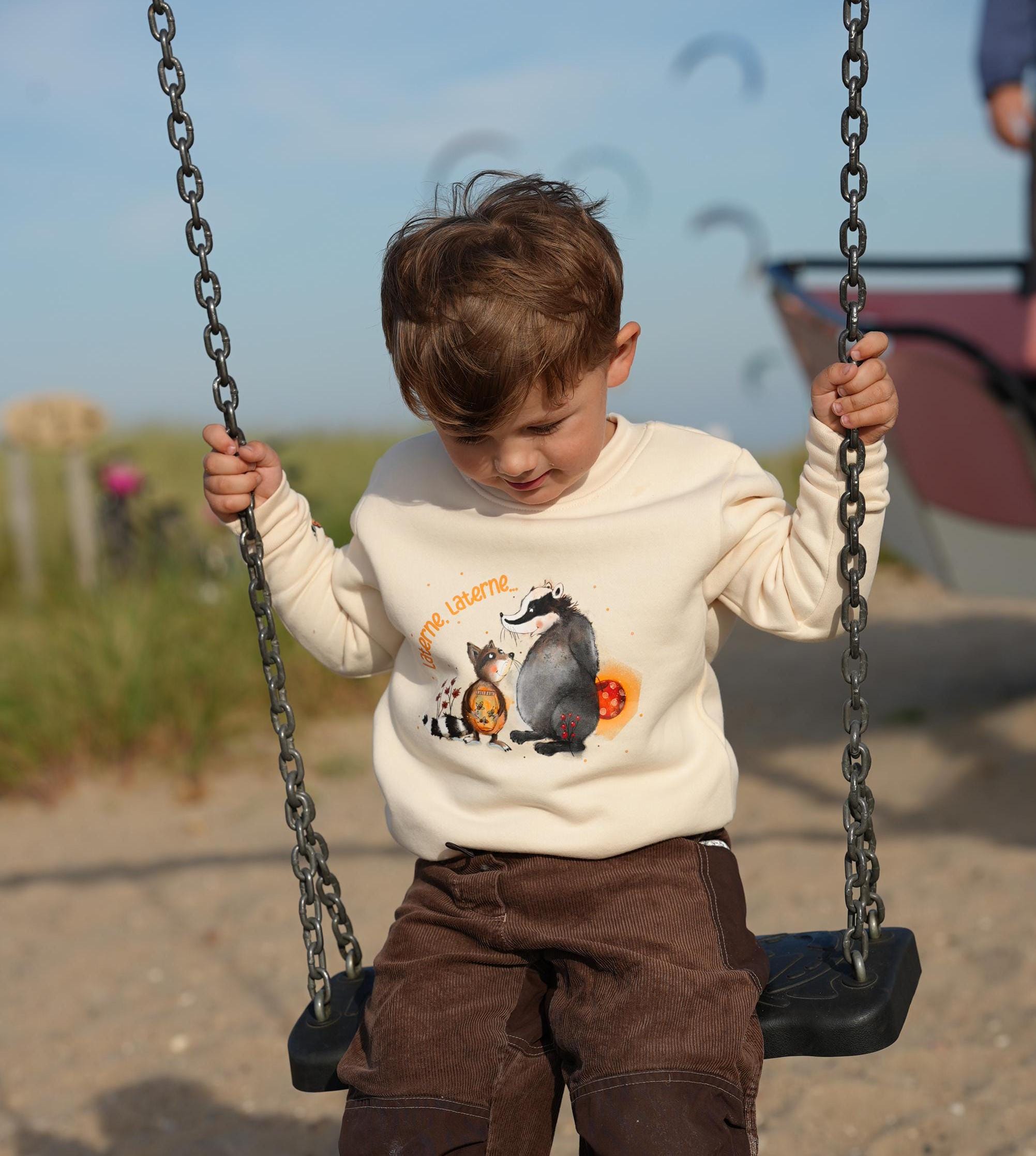 Pullover Sweatshirt Sweater personalisiert pullover Babypullover personalisiert Laterne Laterne laufen – Sweatshirts