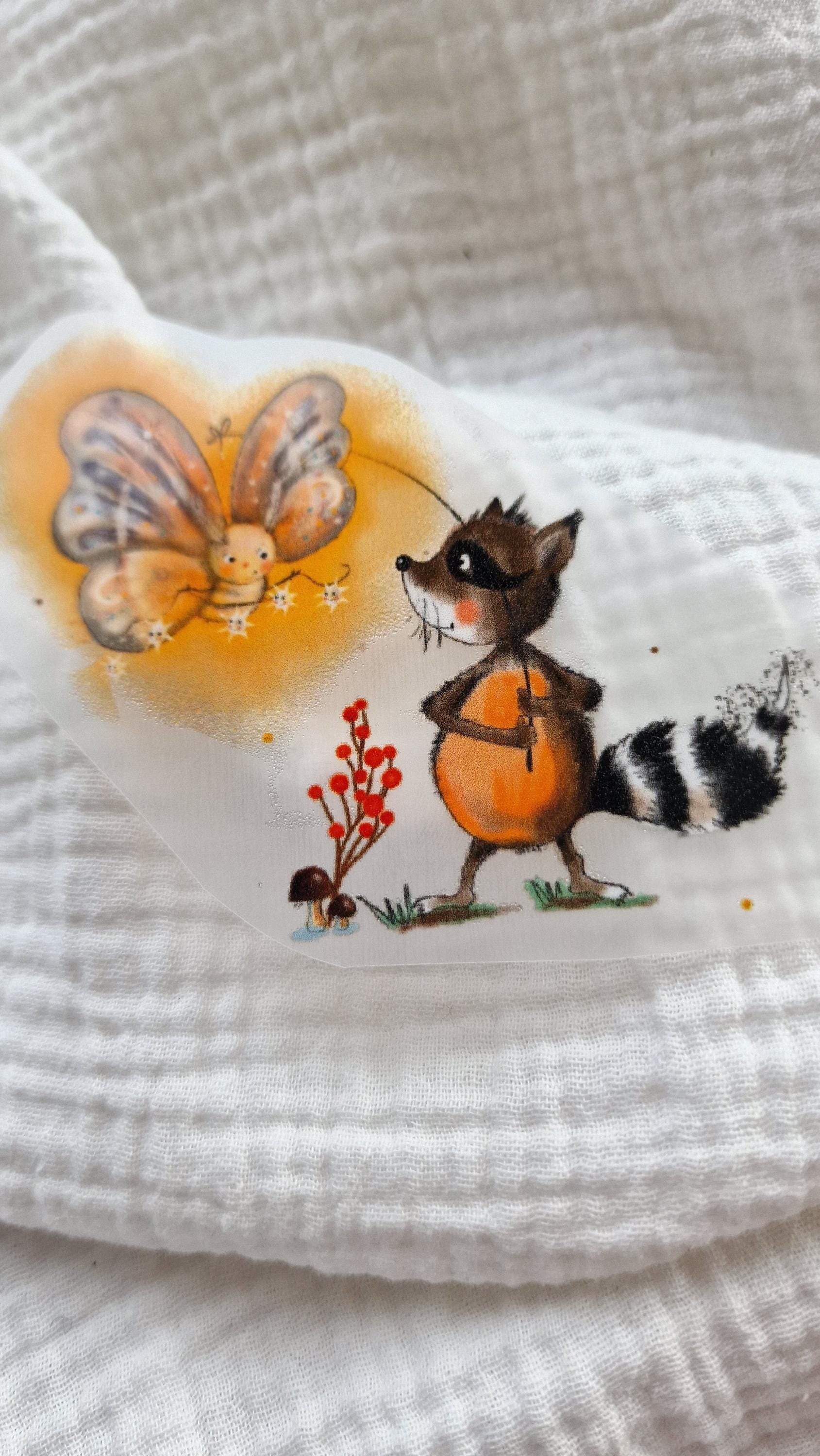 Bügelbild Laterne laufen Fuchs Lichterfest zeit Laternenfest deko outfit Deko Dachs Waschbär – Appliques & Patches
