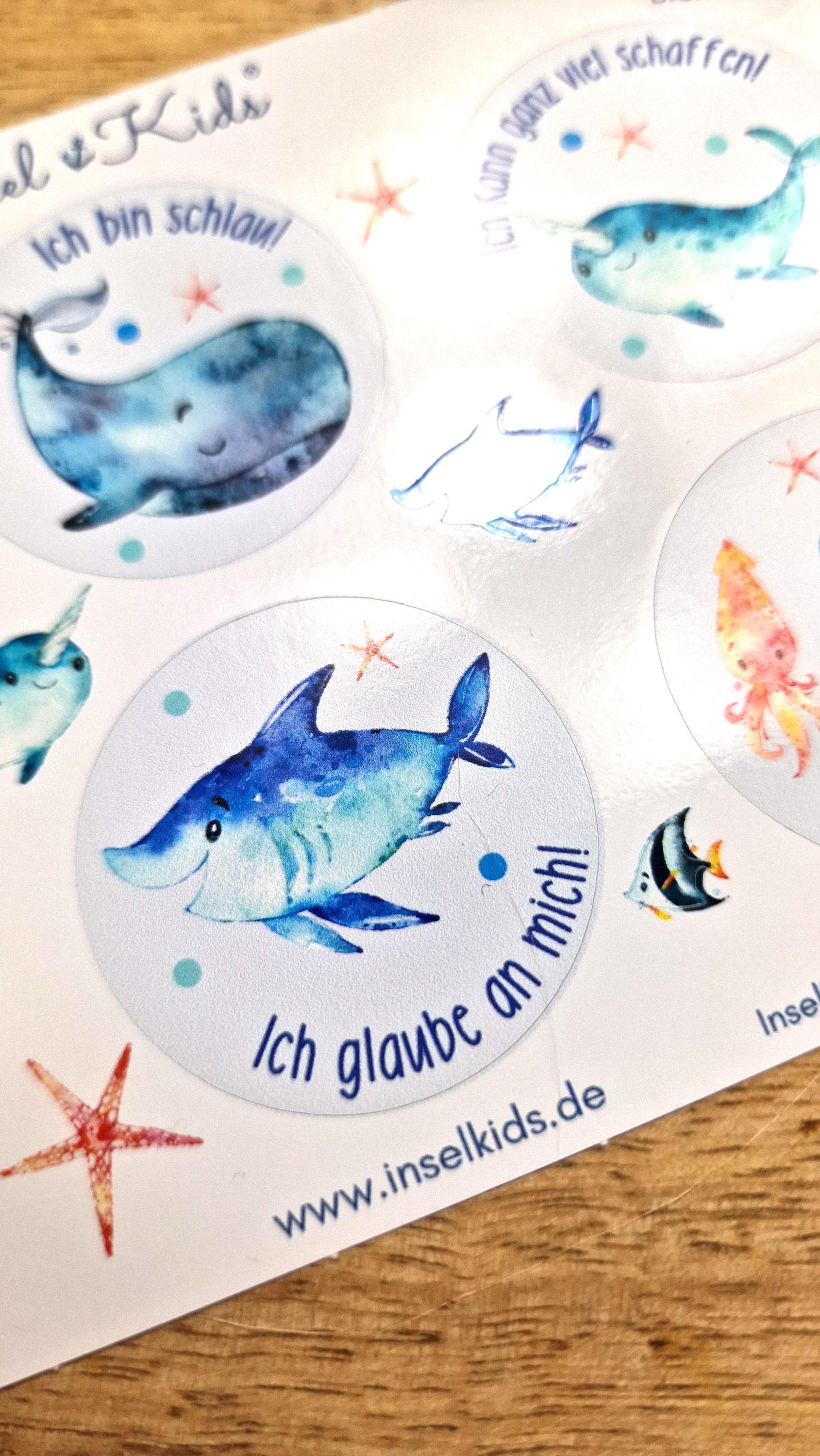 Wasserfeste Spühlmaschinenfeste Sticker Aufkleber fahrrad sticker Affirmationen UV-beständig Wasserfest /Trinkflasche Brotdose Fahrrad Wal – Stickers