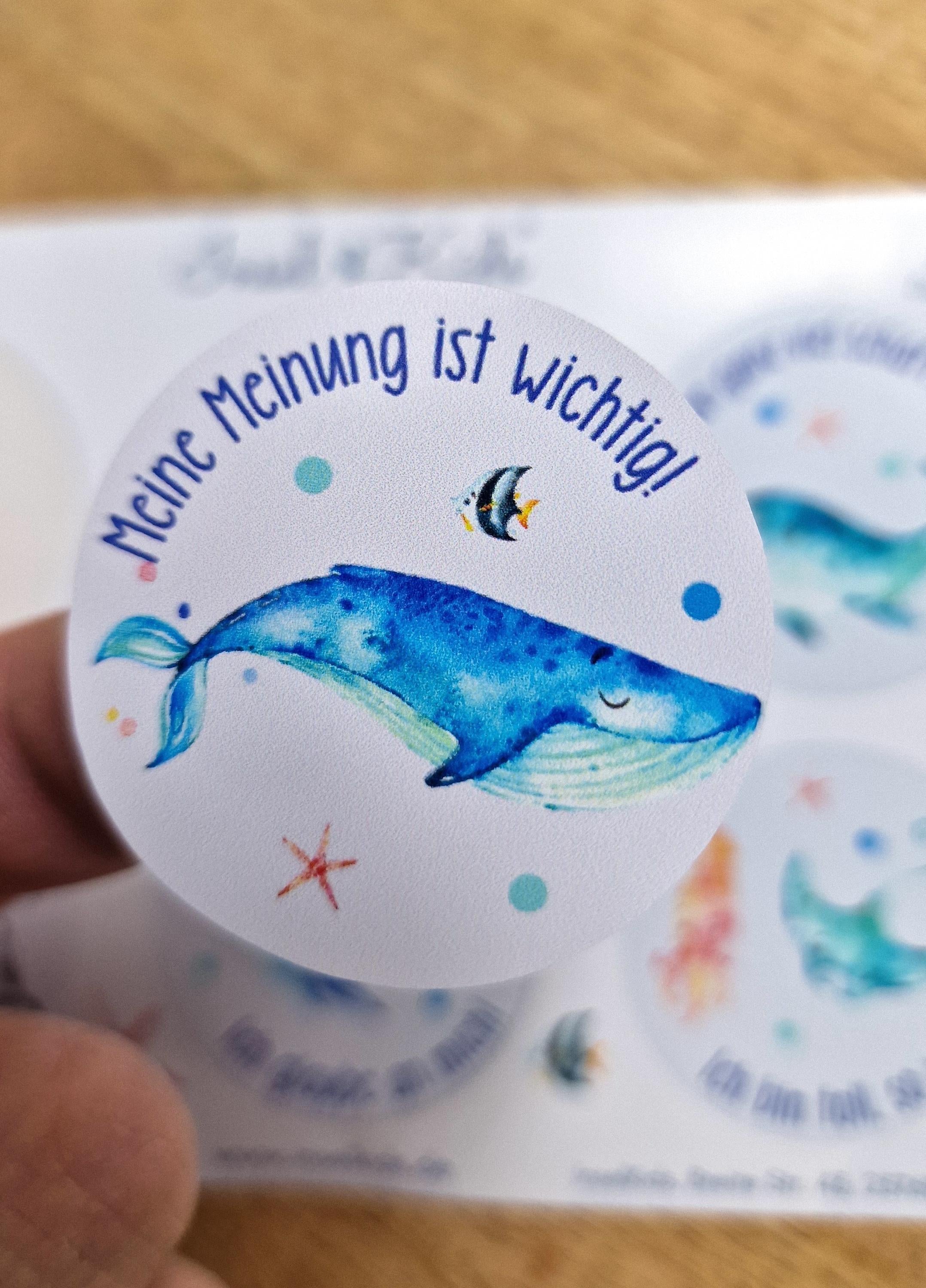 Wasserfeste Spühlmaschinenfeste Sticker Aufkleber fahrrad sticker Affirmationen UV-beständig Wasserfest /Trinkflasche Brotdose Fahrrad Wal – Stickers