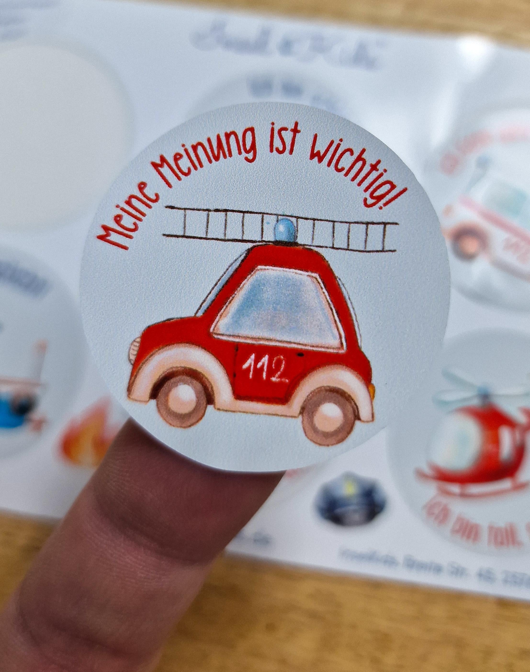 Sticker Affirmationen – Feuerwehr Polizei Krankenwagen – wasserfest & spülmaschinenfest – Schulstart, Brotdose, Flasche – Stickers