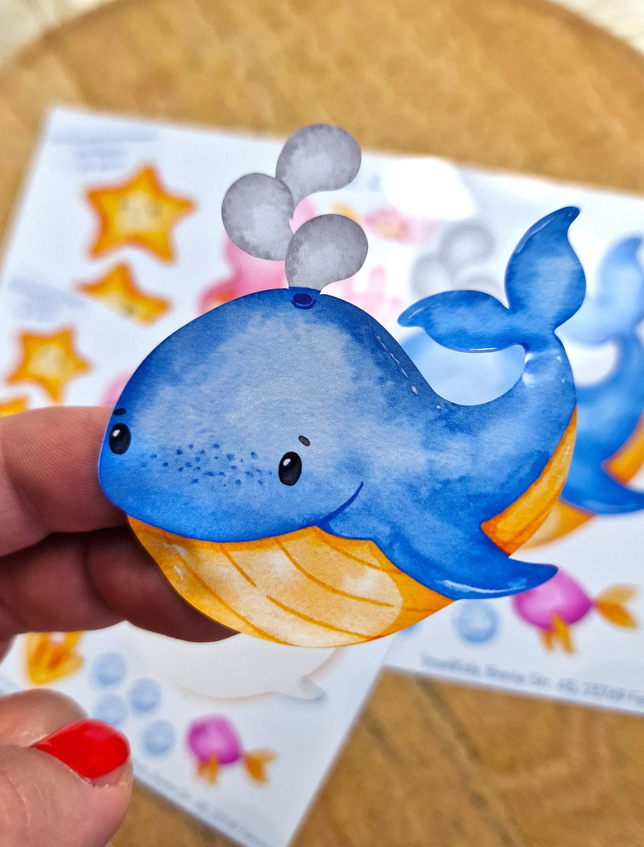 Wasserfeste Spühlmaschinenfeste Sticker Aufkleber UV-beständig Wasserfest / Für Trinkflasche Brotdose Fahrrad Fahrradhelm Wal Kugelfisch – Stickers