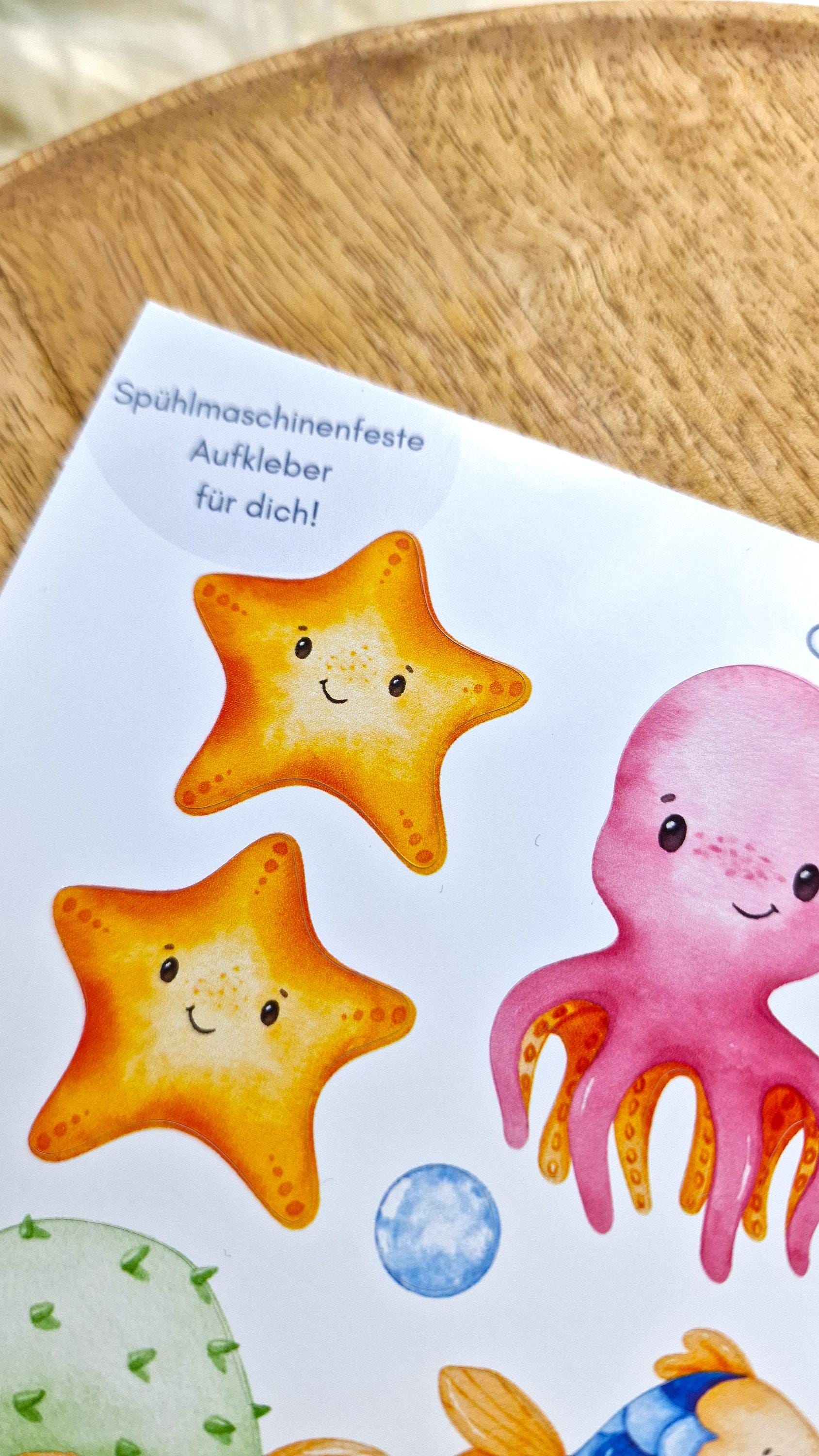 Wasserfeste Spühlmaschinenfeste Sticker Aufkleber UV-beständig Wasserfest / Für Trinkflasche Brotdose Fahrrad Fahrradhelm Wal Kugelfisch – Stickers