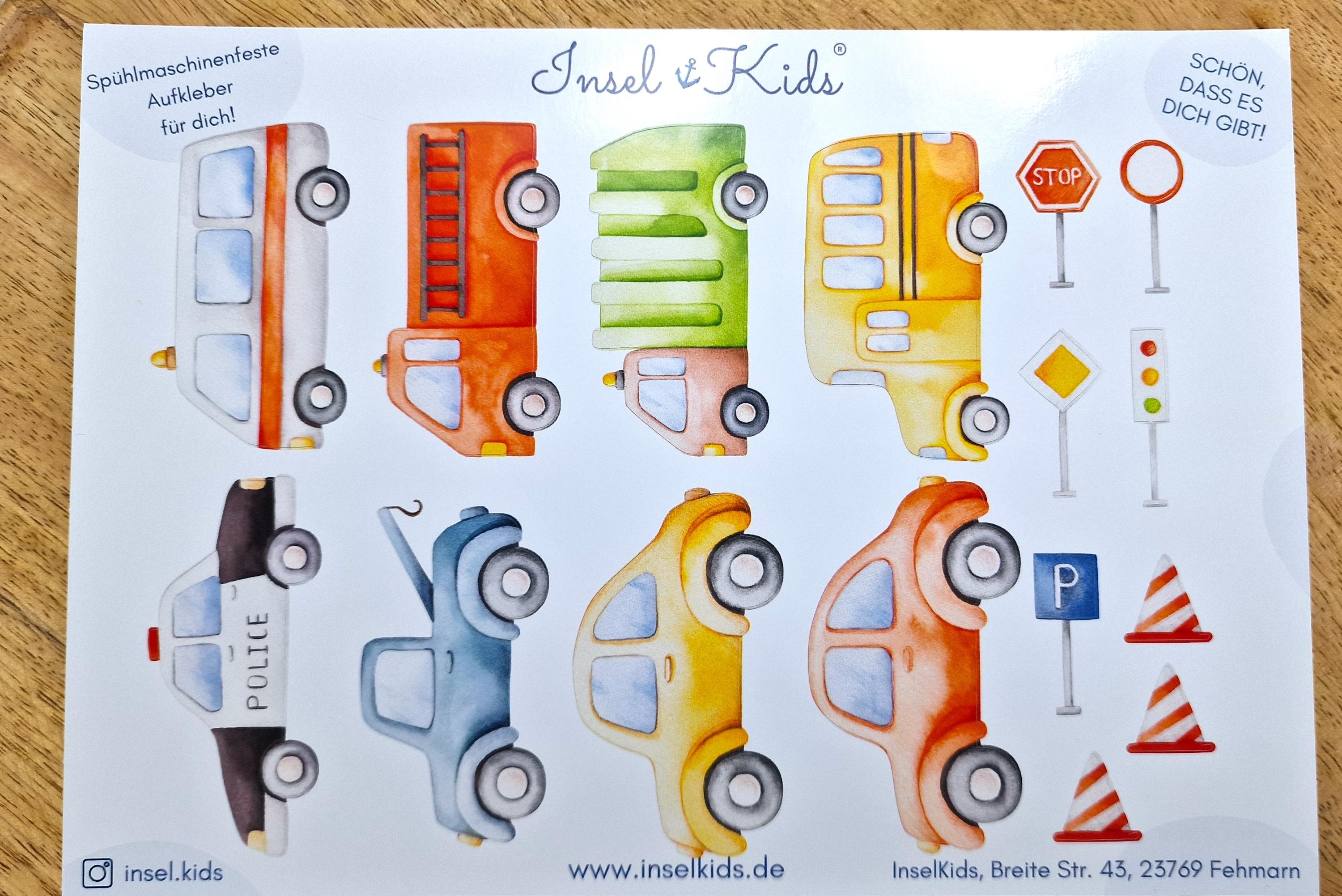 Wasserfeste Spühlmaschinenfeste Sticker Aufkleber UV-beständig / für Trinkflasche Brotdose Fahrrad Fahrradhelm Feuerwehr Polizei Auto – Stickers