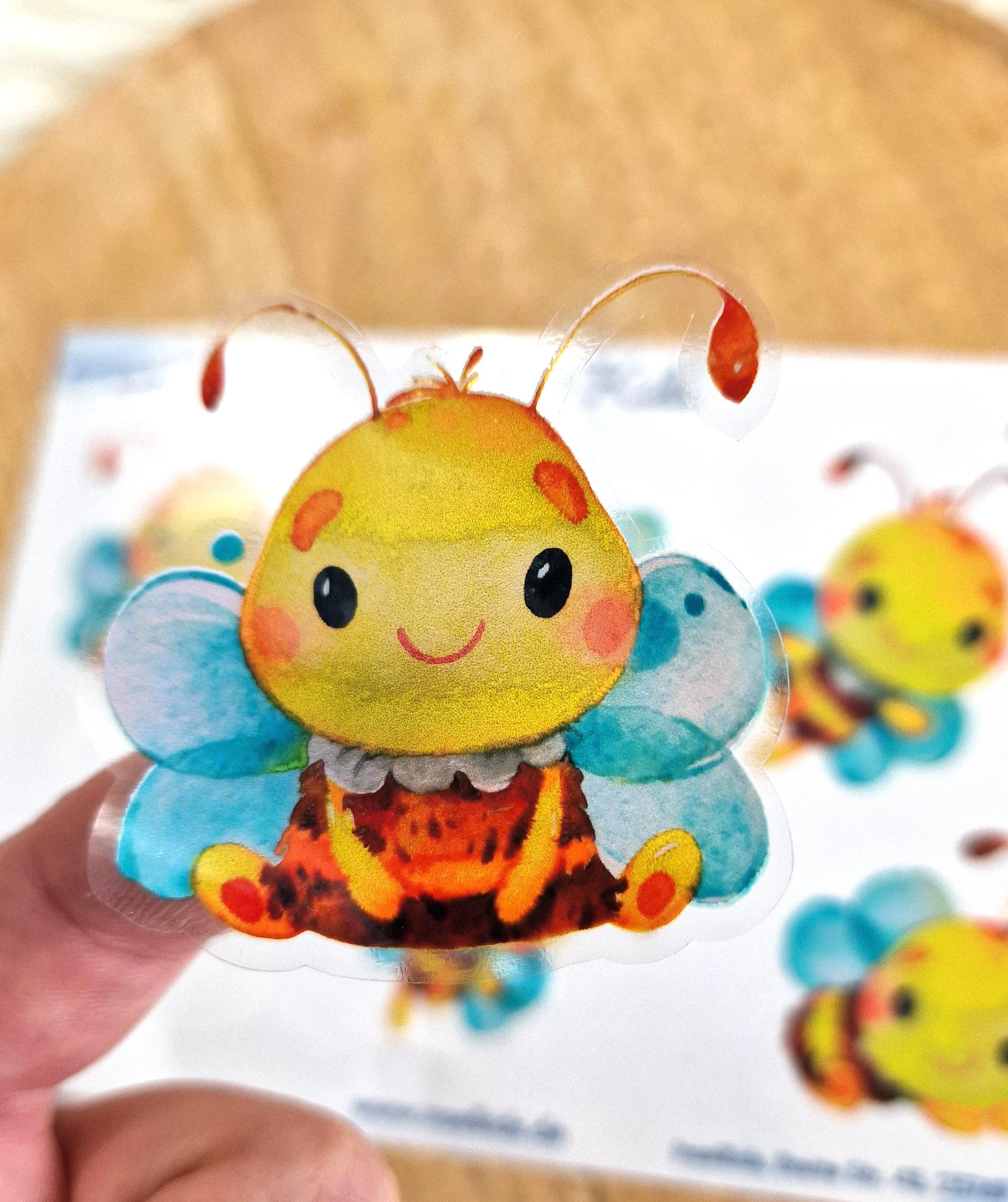 Sticker Biene – wasserfest & spülmaschinenfest – Aufkleber für Brotdose, Flasche und Fahrrad – Vinyl Sticker Set – A6/A5/A4 – Stickers