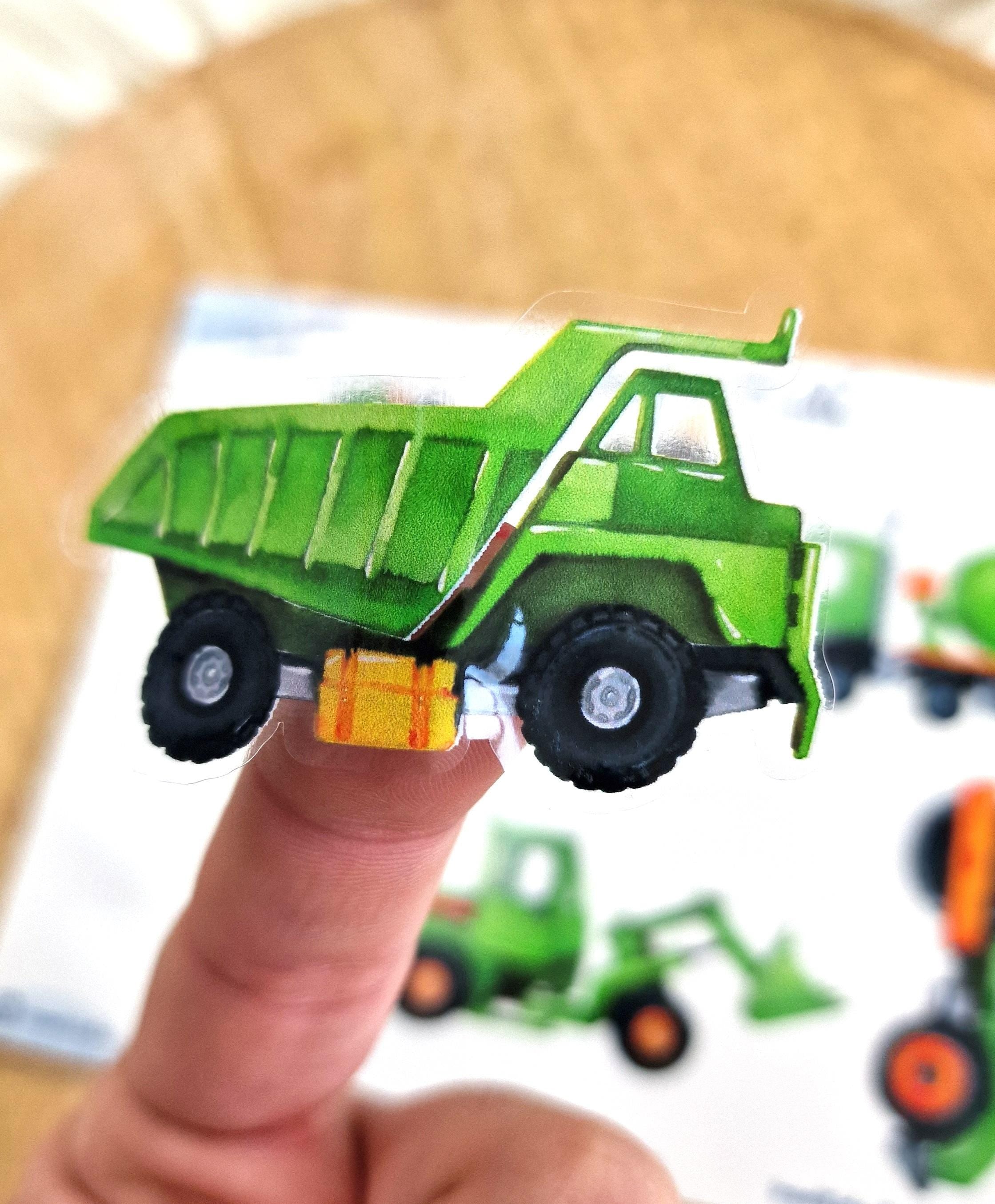 Sticker-Set Bagger & Traktor – wasserfest und spülmaschinenfest – für Brotdose, Flasche und Kita – Baustellenfahrzeuge – Stickers