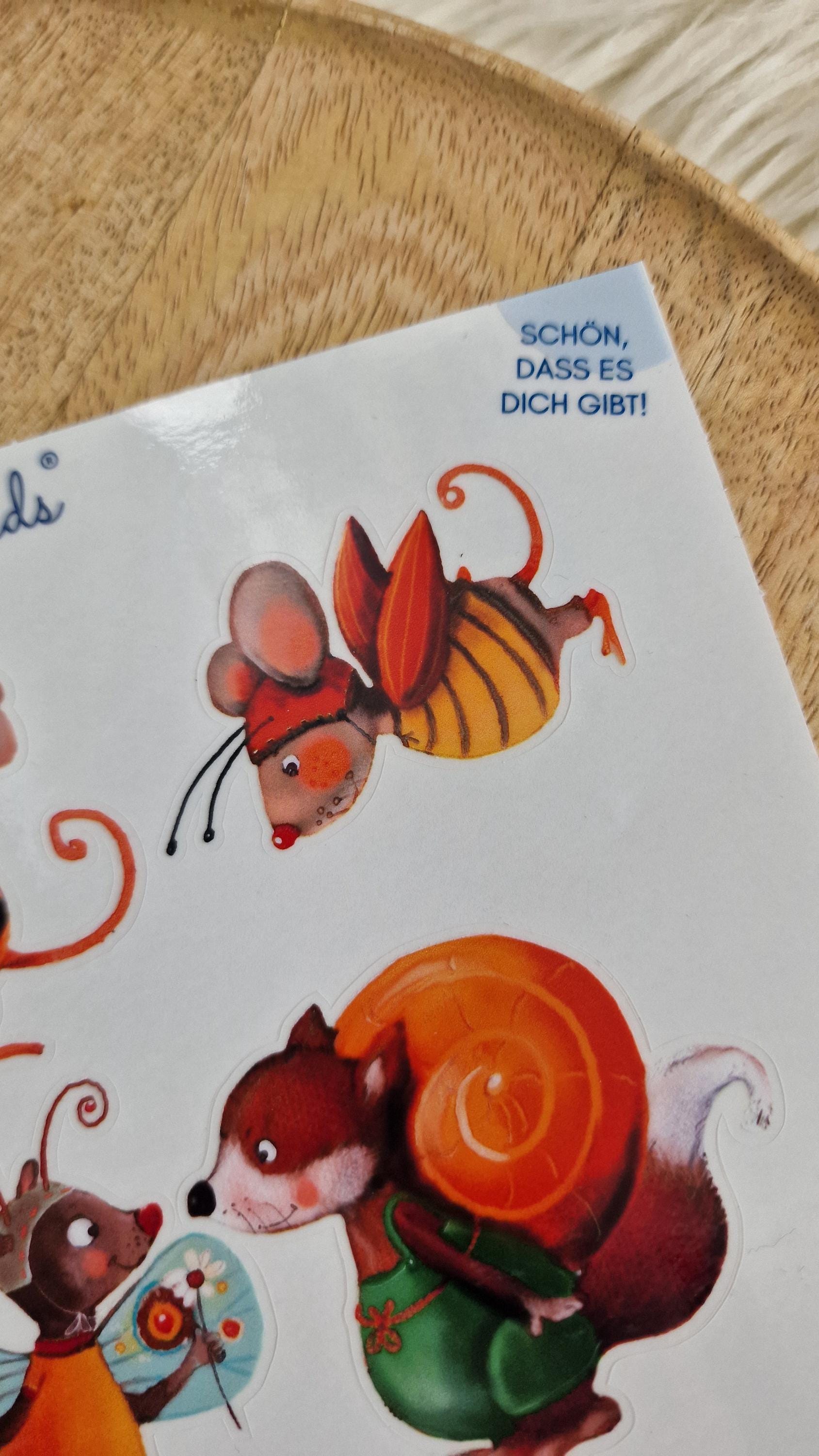 Wasserfeste Spühlmaschinenfeste Sticker Transparent Aufkleber UV-beständig Wasserfest / Für Trinkflasche Brotdose Käfer Biene Hummel