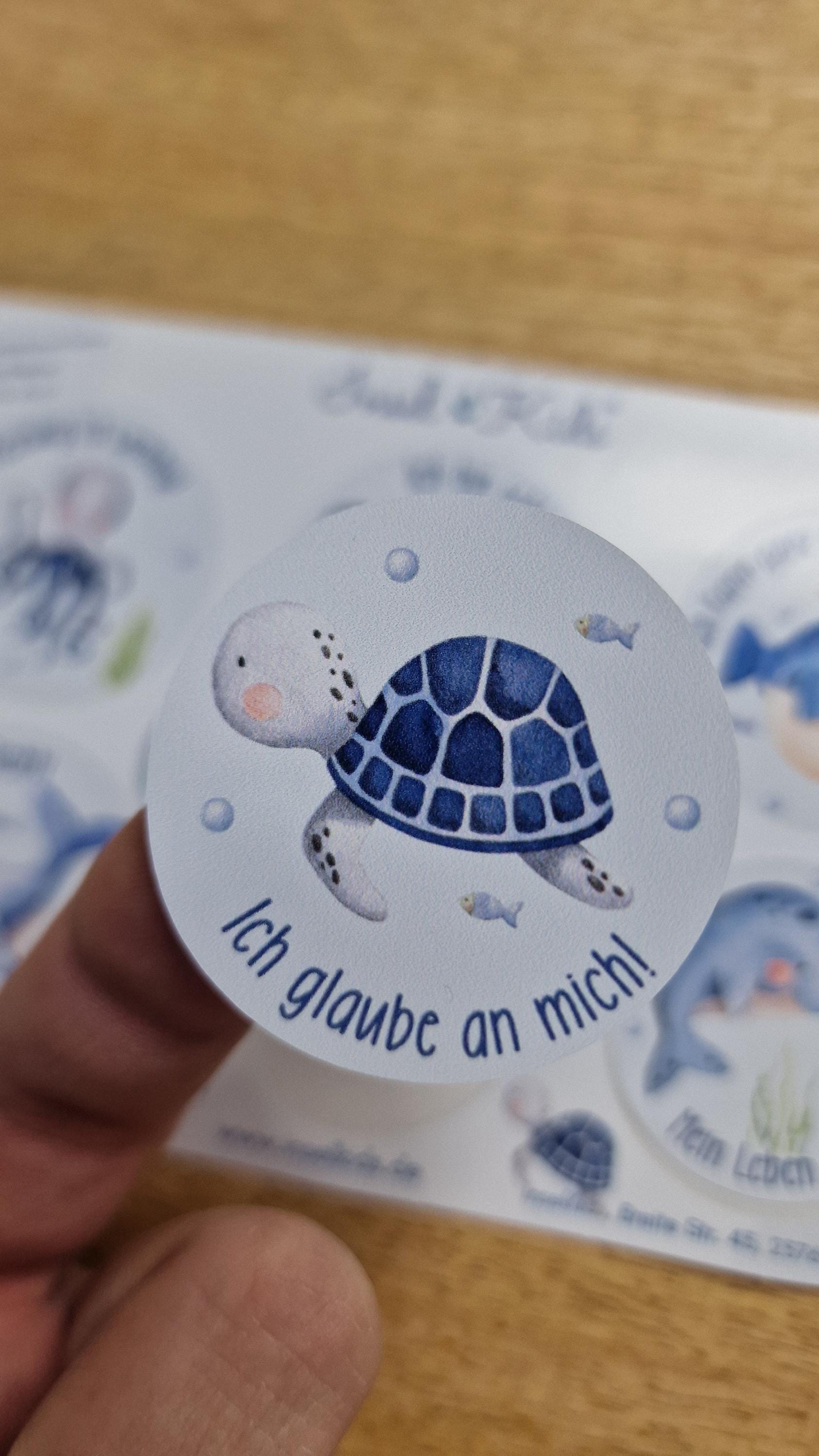 Affirmations-Sticker – wasserfest & spülmaschinenfest – für Brotdose, Flasche, Schulstart – Wal, Krake, Meerestiere, Einschulung – Stickers