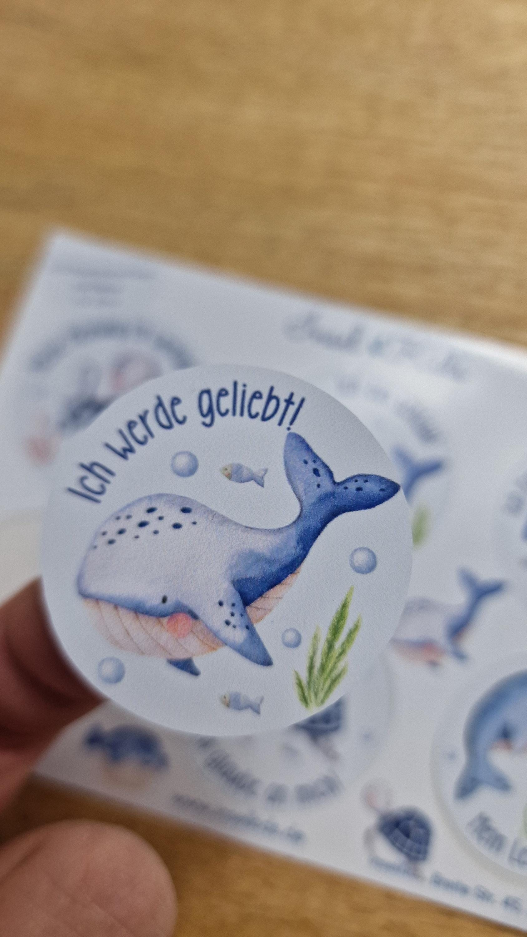 Affirmations-Sticker – wasserfest & spülmaschinenfest – für Brotdose, Flasche, Schulstart – Wal, Krake, Meerestiere, Einschulung – Stickers