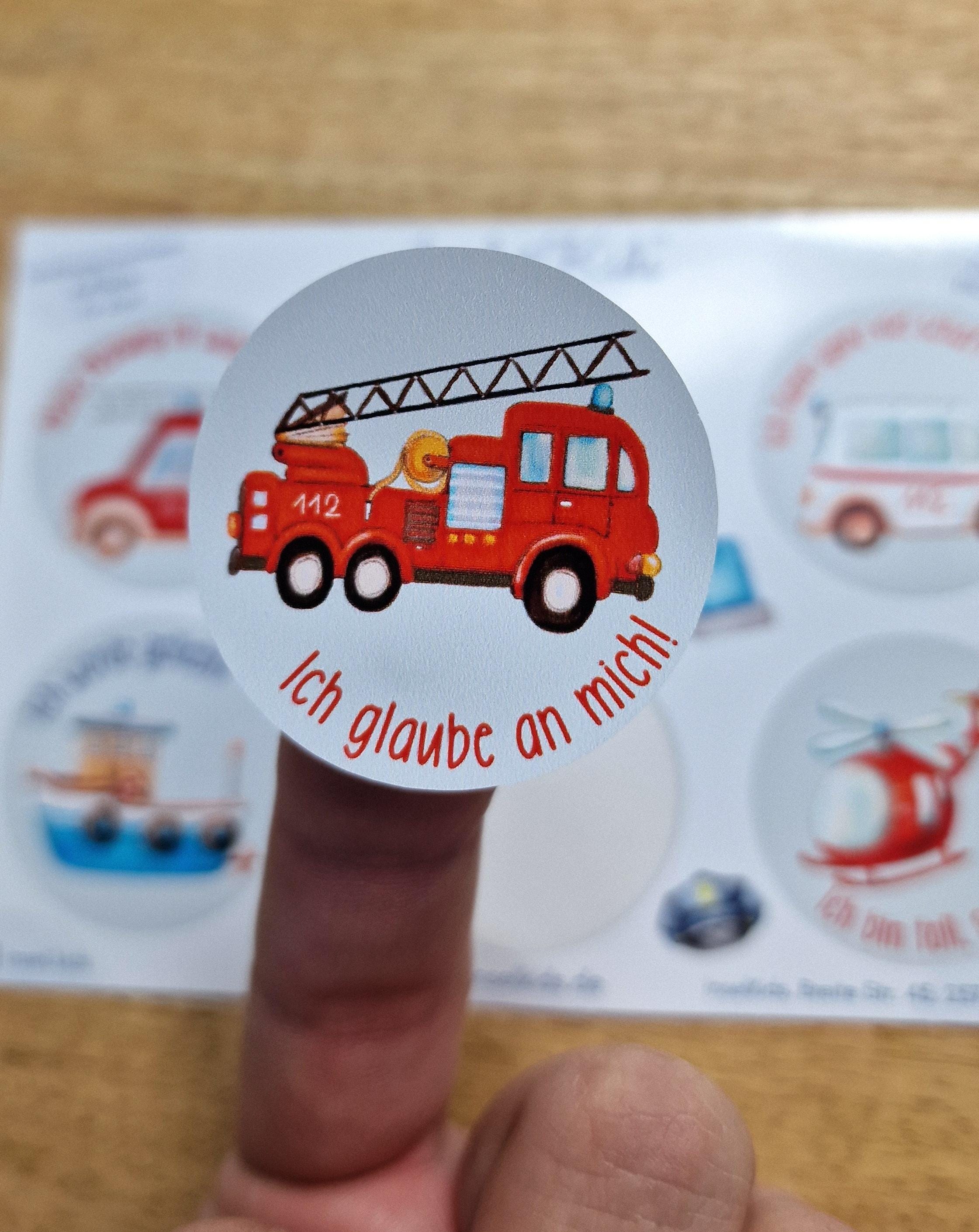 Sticker Affirmationen – Feuerwehr Polizei Krankenwagen – wasserfest & spülmaschinenfest – Schulstart, Brotdose, Flasche – Stickers