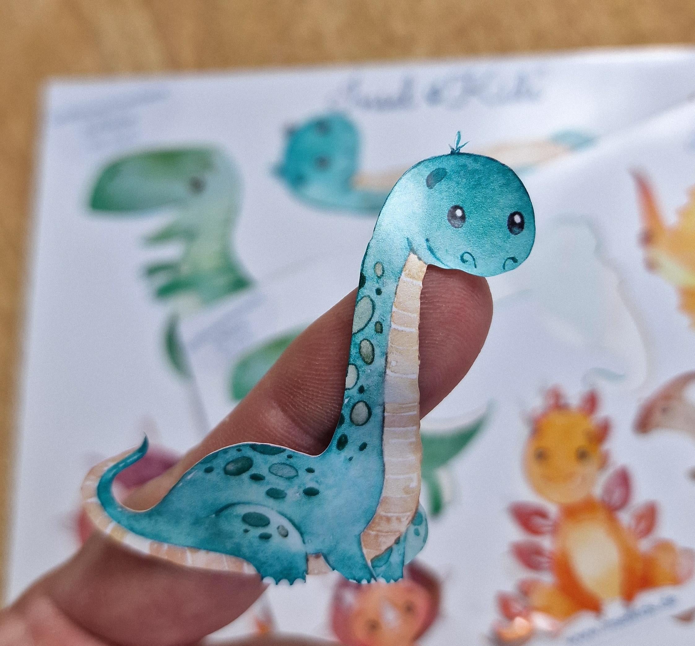 Dino Sticker Set für – wasserfest & spülmaschinenfest – für Brotdose, Flasche, Fahrrad und Helm – Stickers