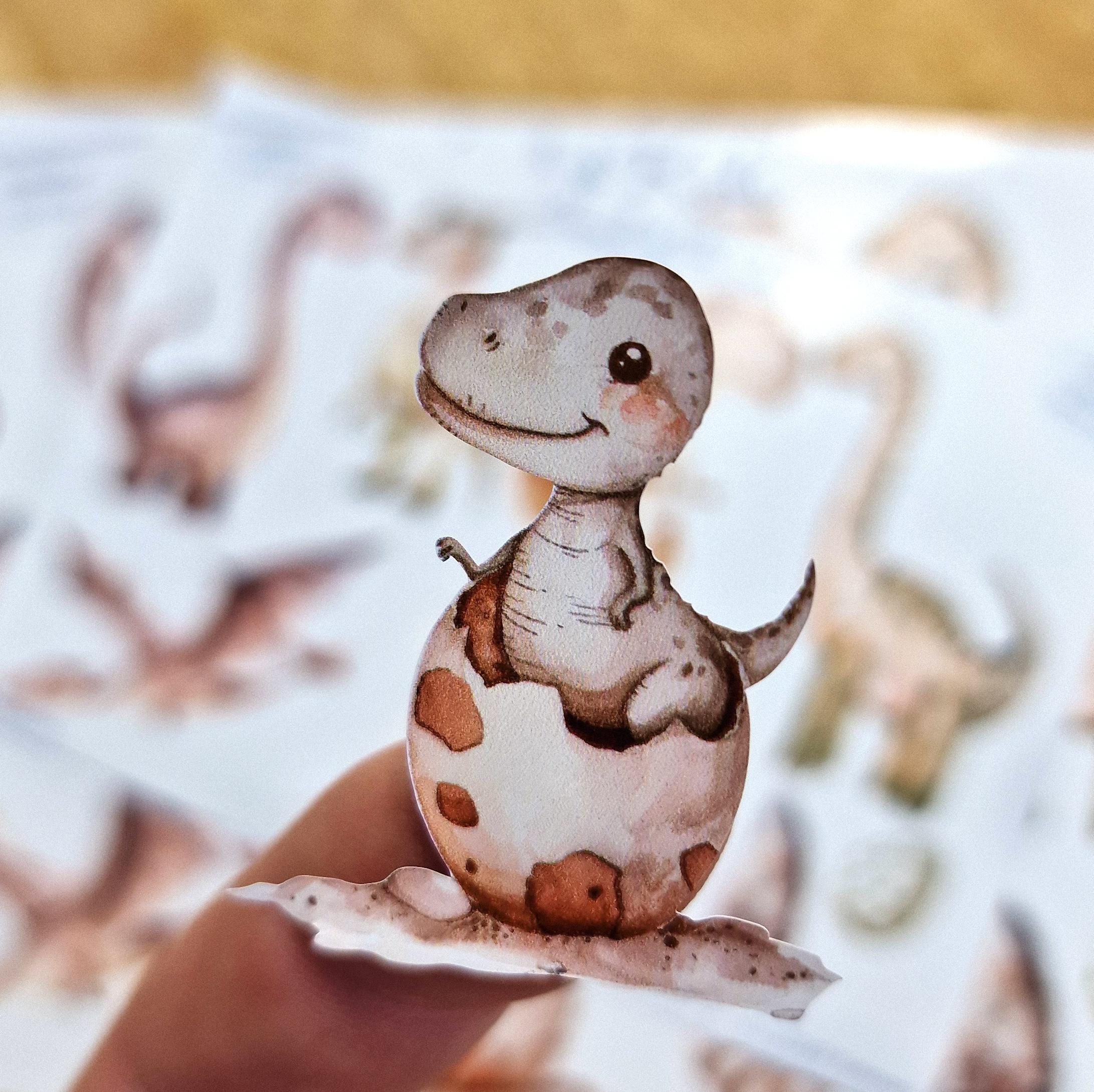 Wasserfeste Sticker Dinosaurier für Kinder Trinkflasche Brotdose Fahrrad UV-beständig spülmaschinenfest