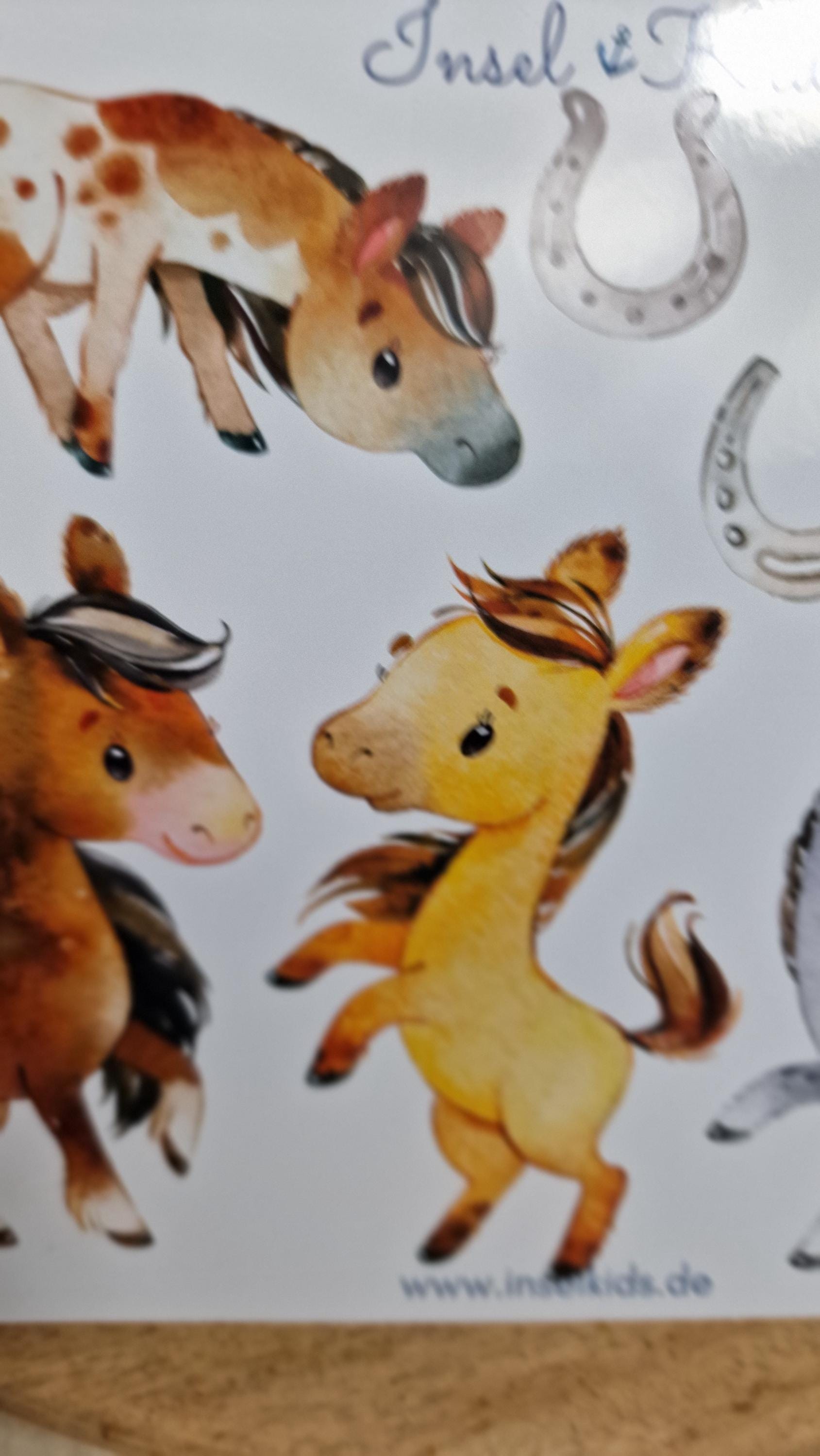 Wasserfeste Spühlmaschinenfeste Sticker Aufkleber UV-beständig fahrrad sticker / für Trinkflasche Brotdose Fahrrad Fahrradhelm Pferd Pony – Stickers