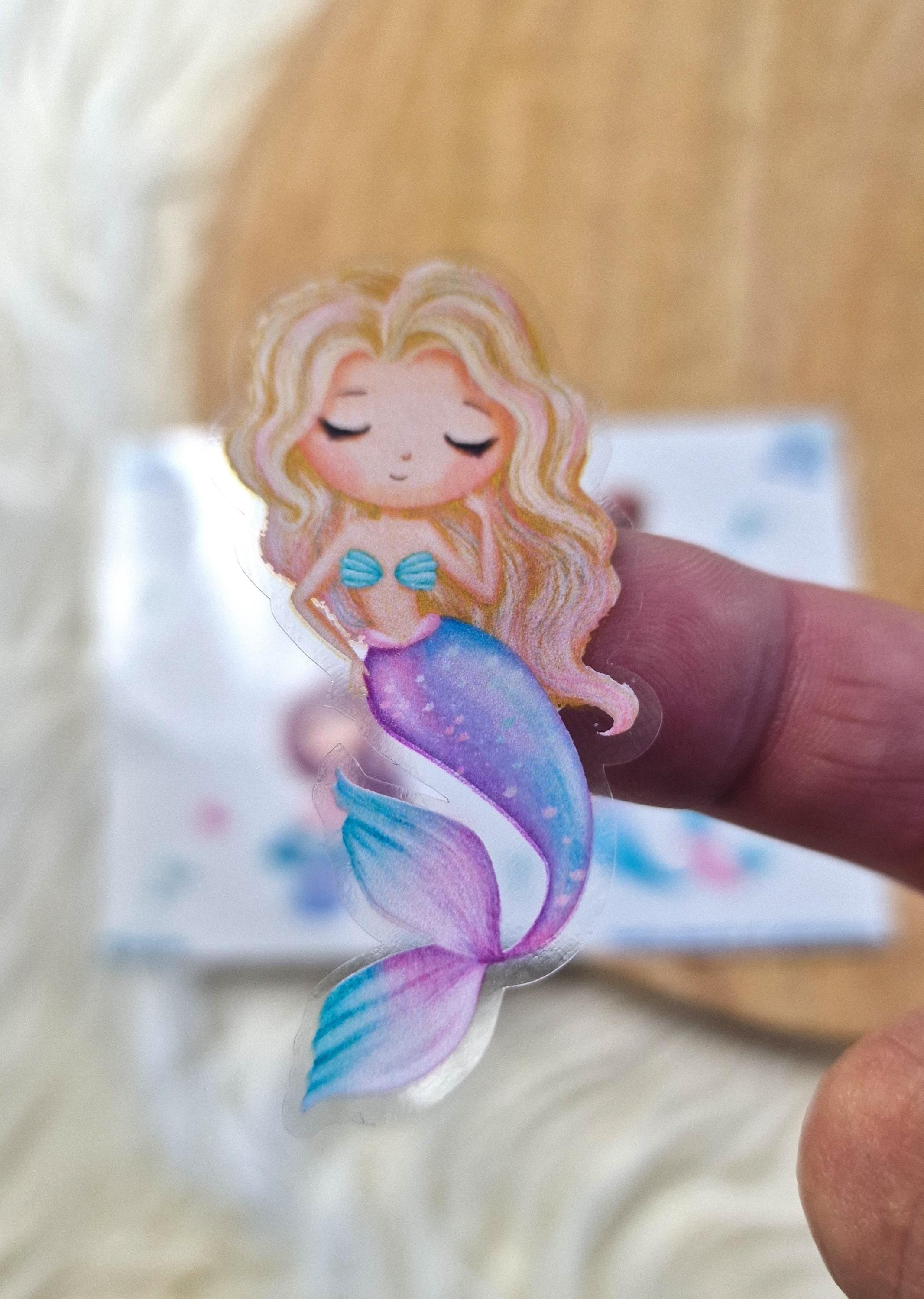 Meerjungfrau Sticker – wasserfest & spülmaschinengeeignet – Aufkleber für Brotdose, Flasche, Kita und Schulstart – Stickers