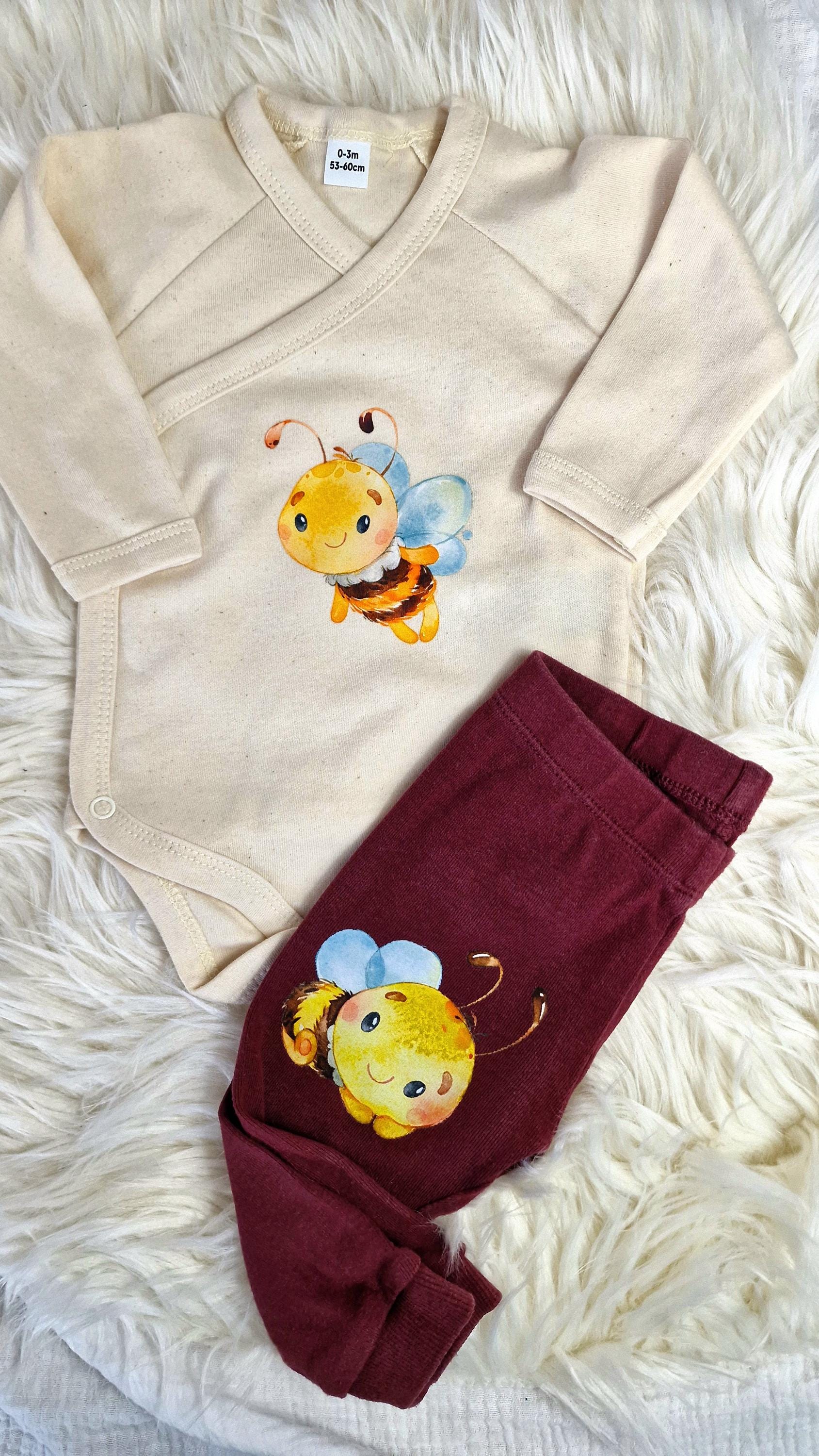 Bügelbild Biene Hummel – Aufbügler Set für Shirts – Applikation DTF Druck – DIY Kleidung verschönern – Appliques & Patches