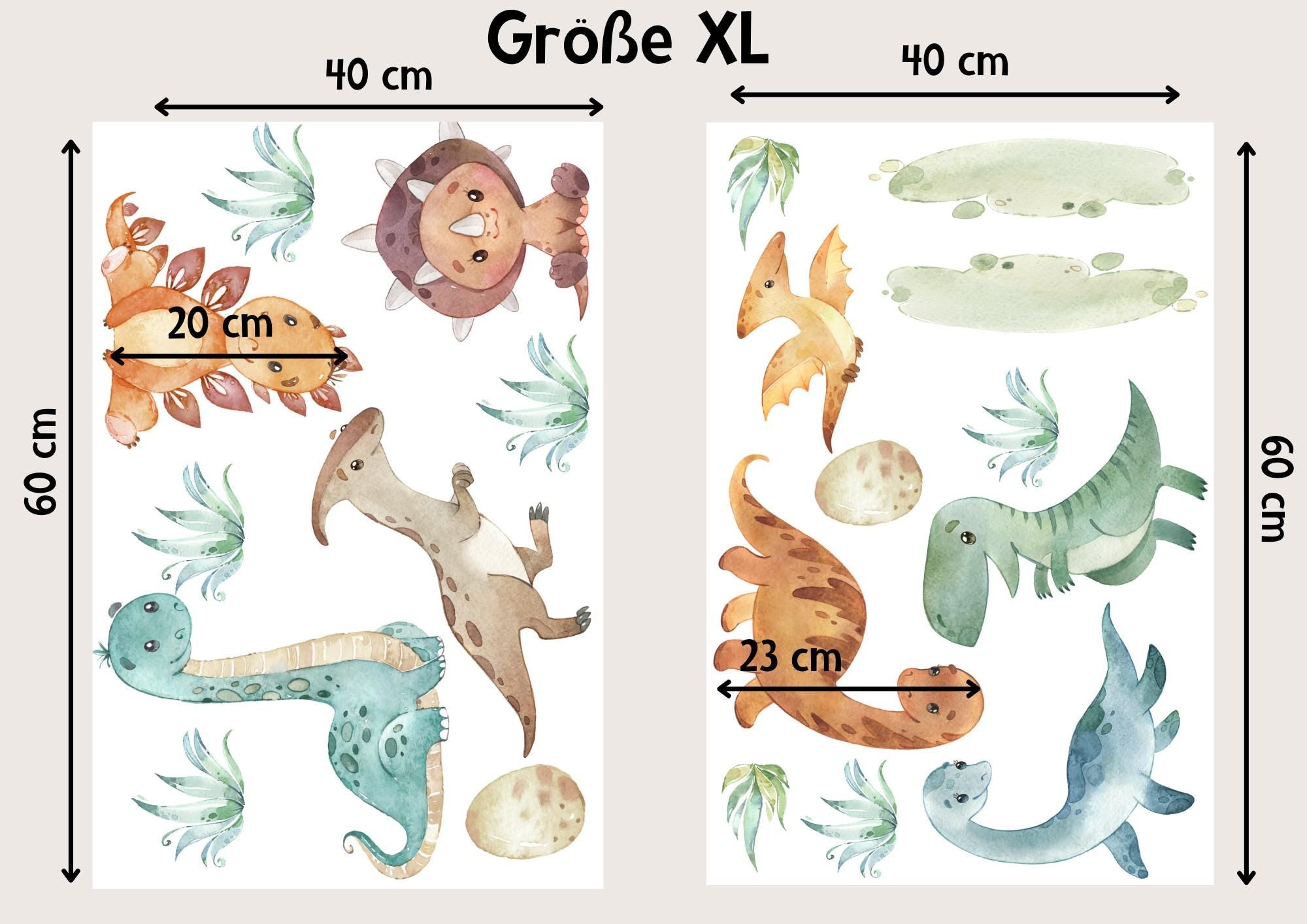 Wandtattoo Dinosaurier zimmer – personalisierbar mit Name – Wandsticker / – Deko Babyzimmer – Größe L/XL – Wall Decals & Murals